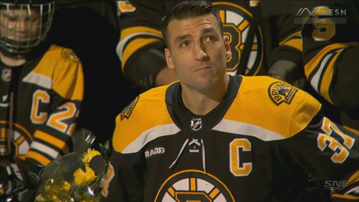 Retraité depuis un peu plus d'un an, Patrice Bergeron souhaite profiter de l'hommage qui lui sera rendu à Québec pour remercier les partisans et les proches qui l'ont soutenu.