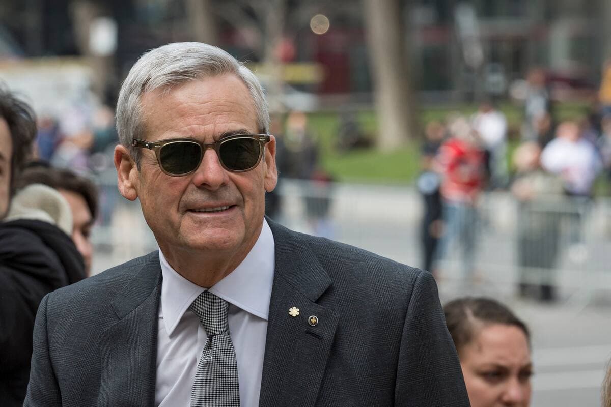 Pierre Boivin, un ancien président du Canadien, a tenu à assister aux funérailles nationales de Guy Lafleur.