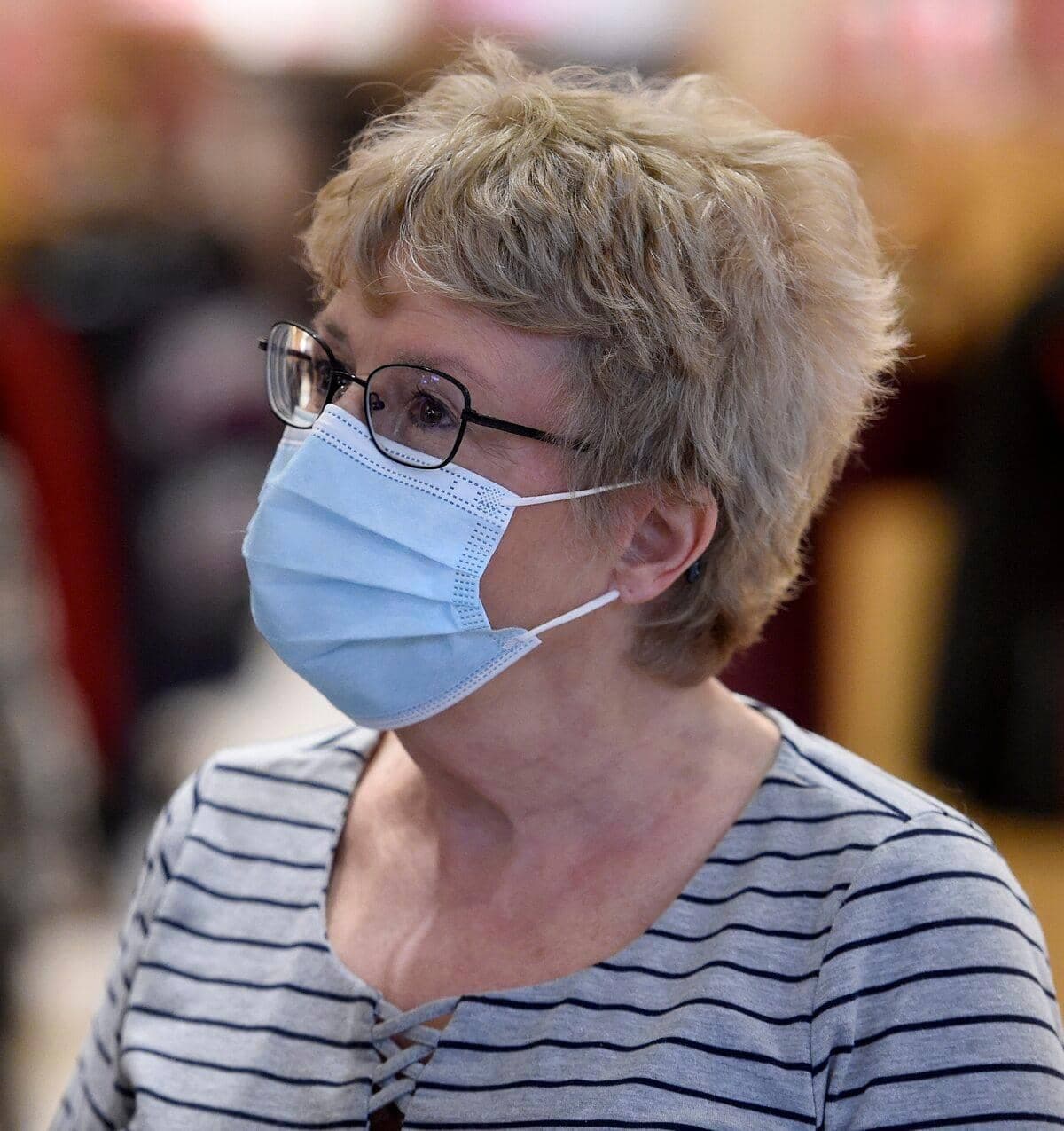 Louise-Andrée Hardy, employée de Claire-France à Place Fleur de Lys, qui était contente de retourner au travail pour voir du monde.