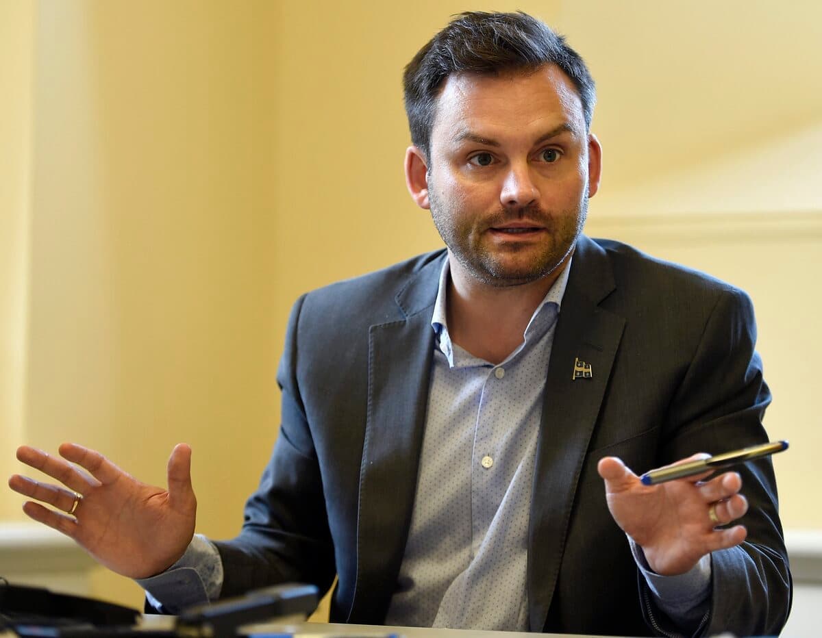 Le chef du Parti québécois, Paul St-Pierre Plamondon