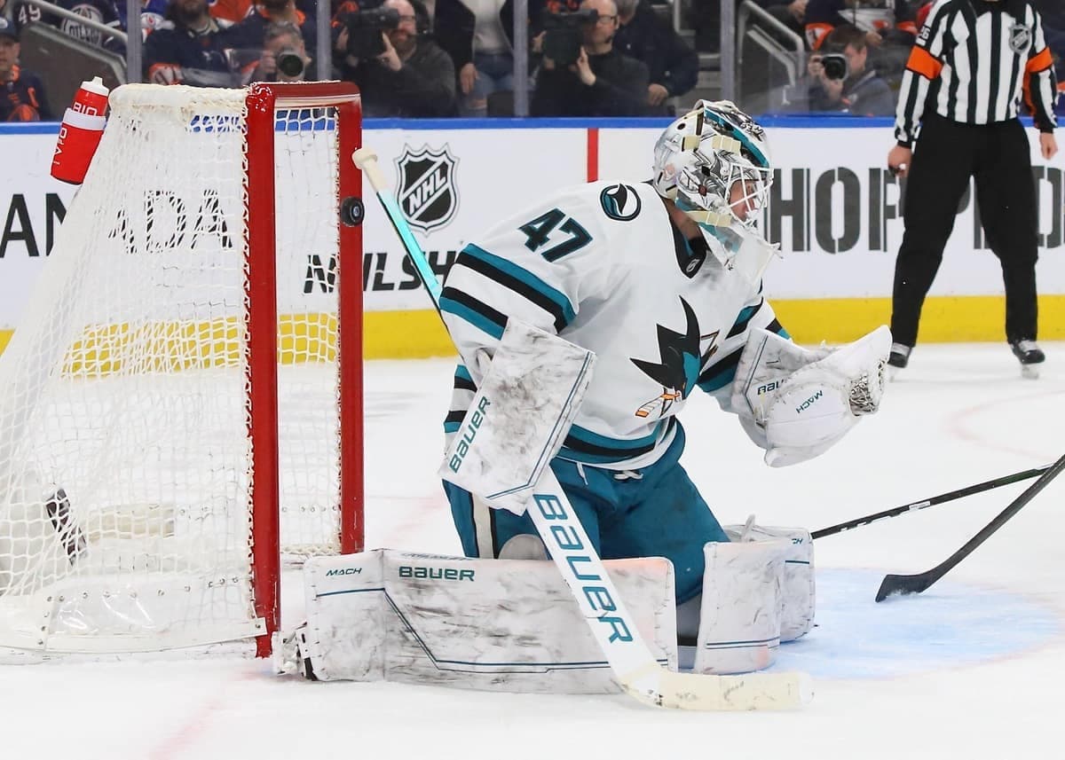 James Reimer, gardien du but des Sharks de San Jose