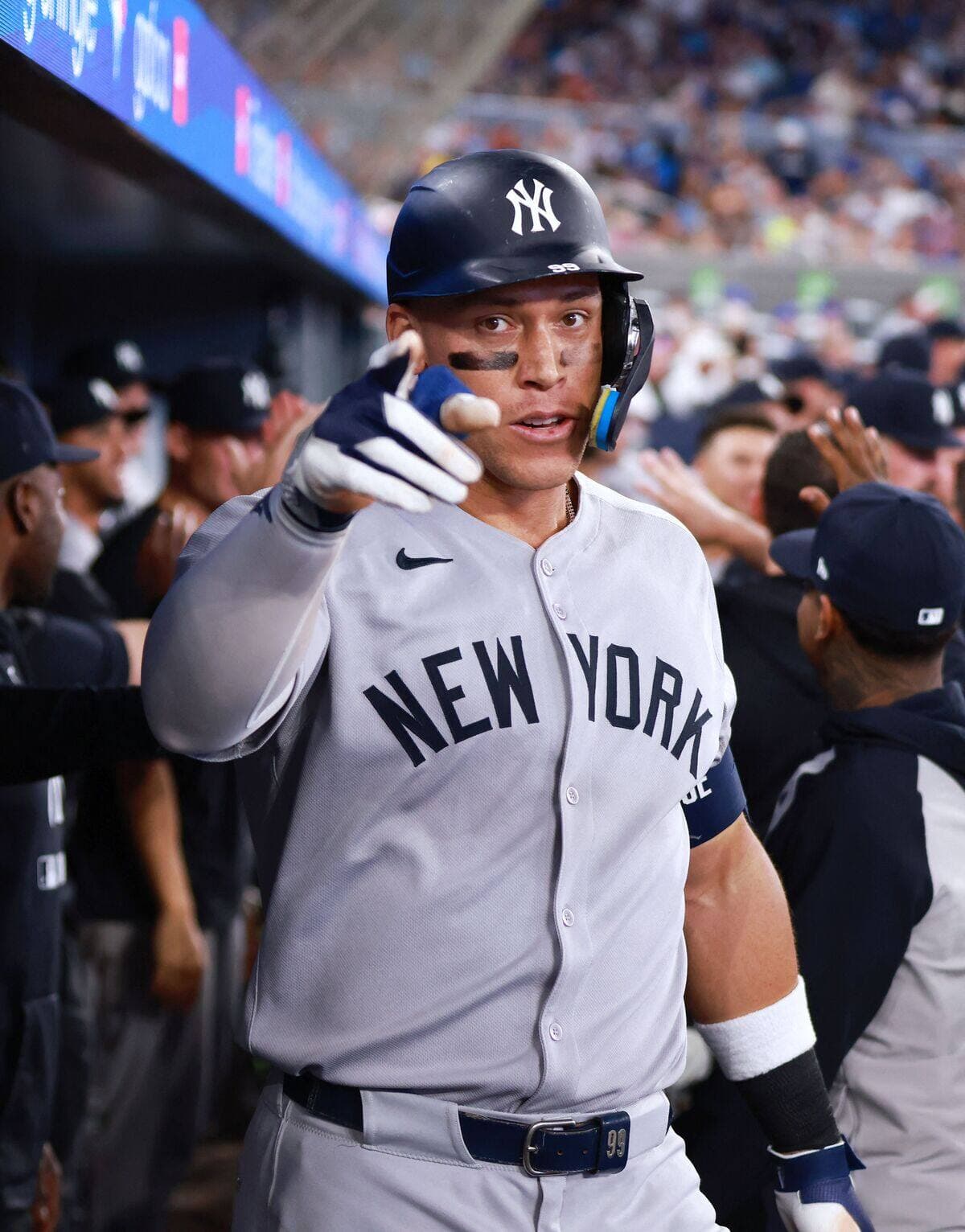 Aaron Judge, durant son précédent séjour au Rogers Centre, le 2 juillet dernier, à Toronto.