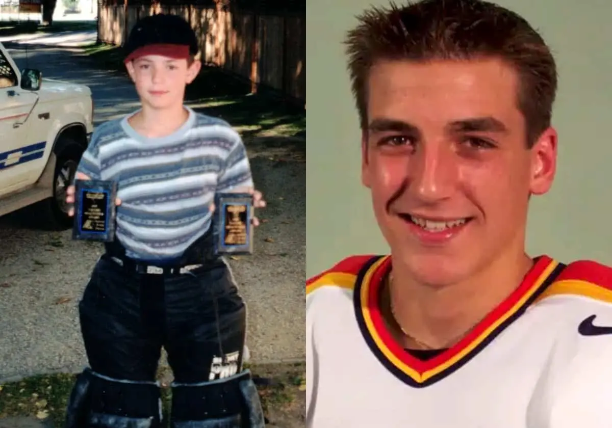 Un jeune Carey Price montrant ses trophées, à gauche. À droite, Patrice Bergeron quand il portait les couleurs du Titan d’Acadie-Barthurst. À cette époque, ils étaient loin de se douter que le Temple de la renommée leur ouvrirait un jour ses portes.