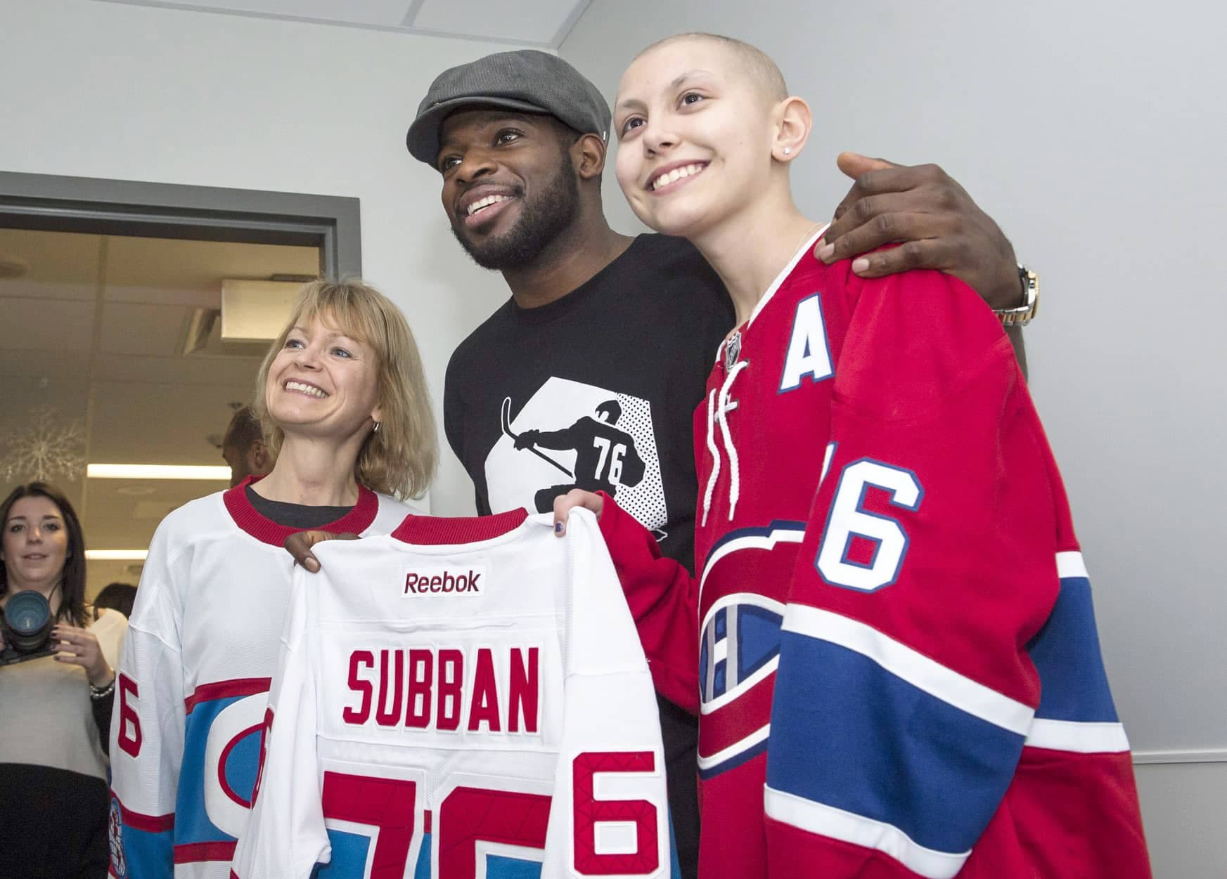 S’il n’est pas parvenu à l’objectif d’amasser 10 M$ en sept ans, P.K. Subban a participé à plusieurs événements avec des enfants malades dans le cadre de son partenariat avec l’Hôpital de Montréal pour enfants, comme ici en novembre 2015.