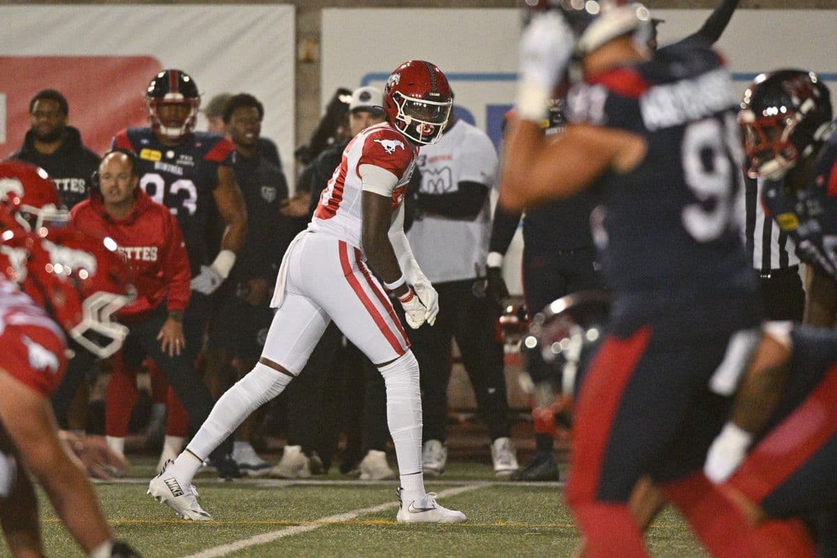 Damien Alford lors du match contre les Alouettes, vendredi soir.
