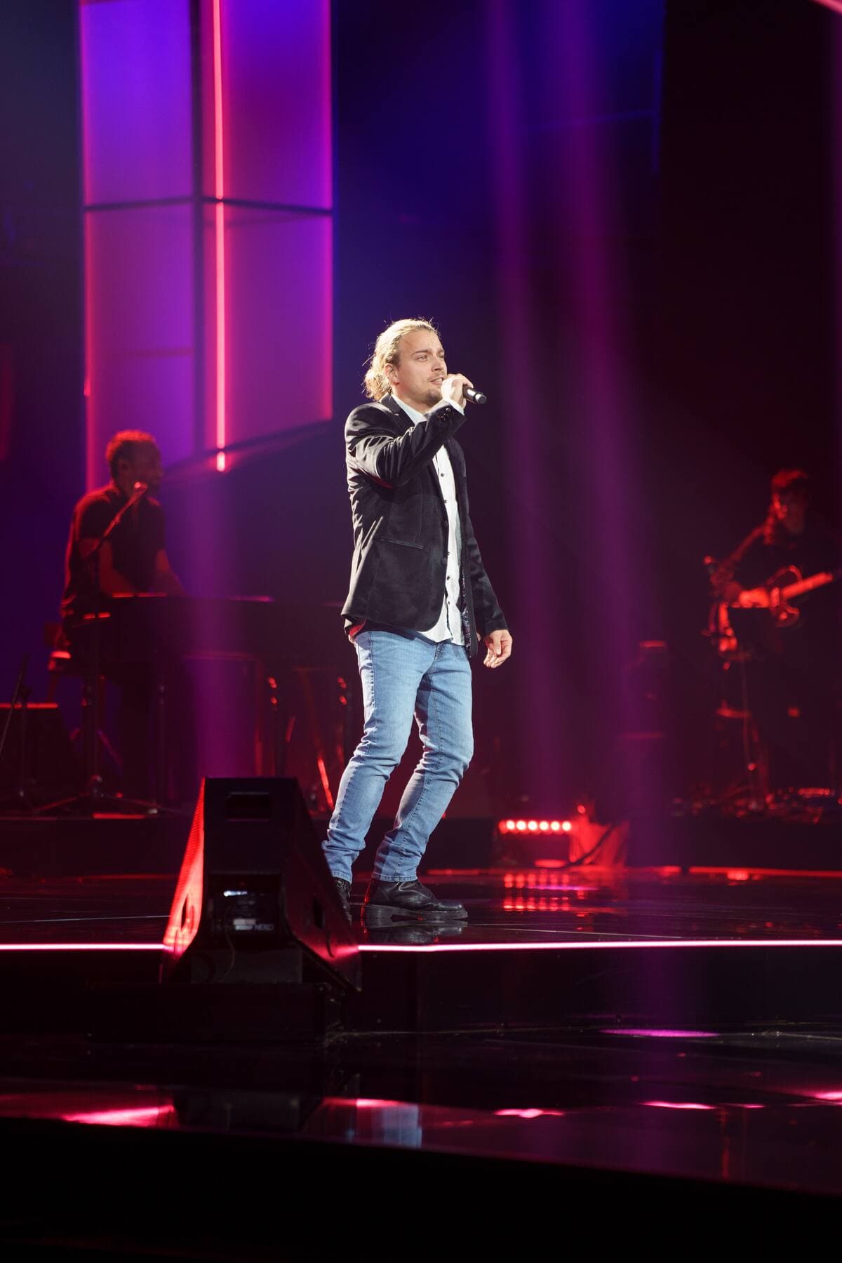 Dan Daraîche pendant son audition à l'aveugle diffusée le dimanche 28 janvier à «La Voix».