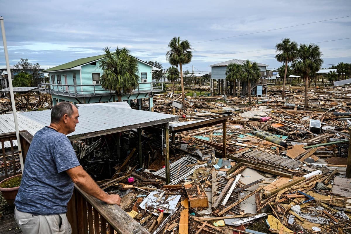 Des images de destruction après le passage de l’ouragan «Helene» en Floride.