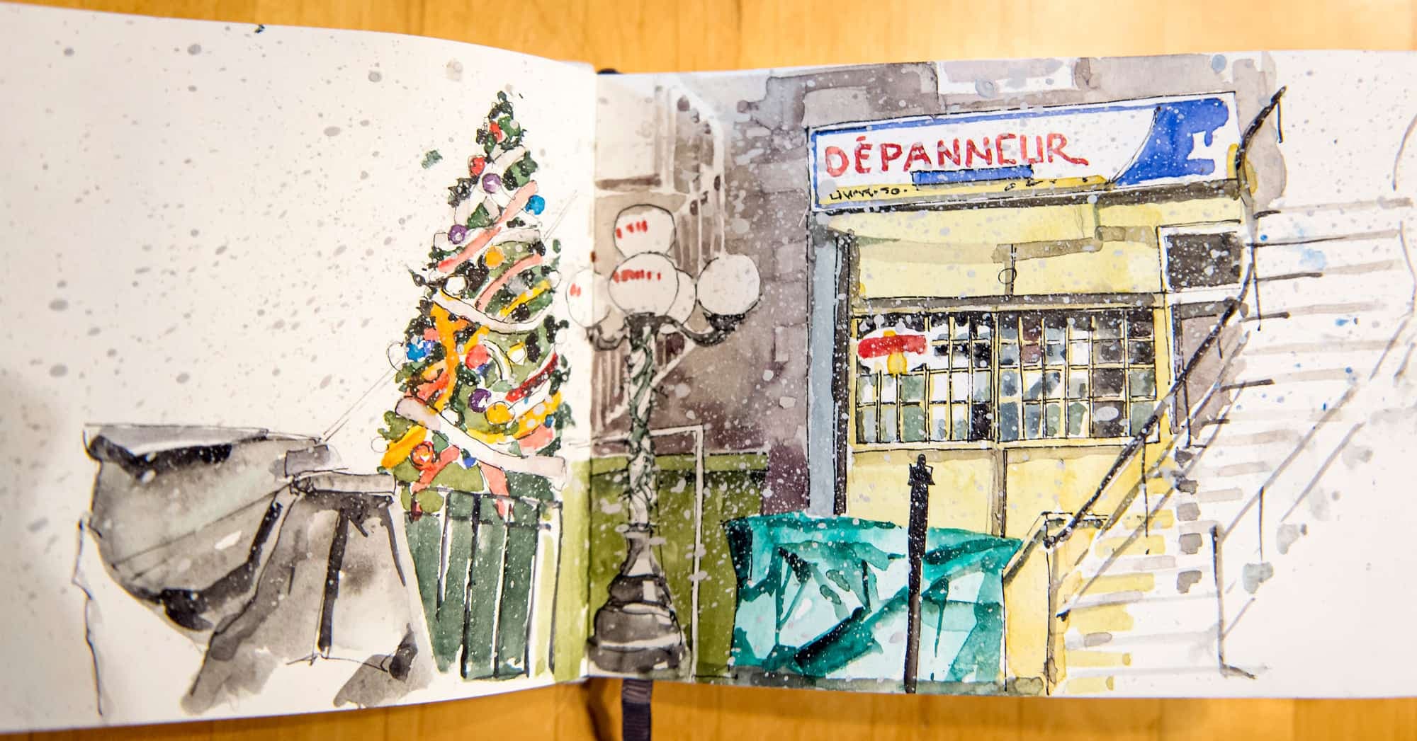 Un dépanneur coloré d’Hochelaga-Maisonneuve sous ses pinceaux.