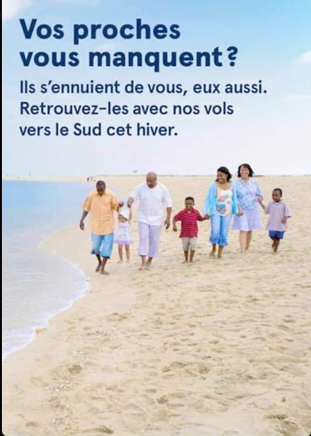 Cette publicité d’Air Transat notamment aperçue sur Instagram.
