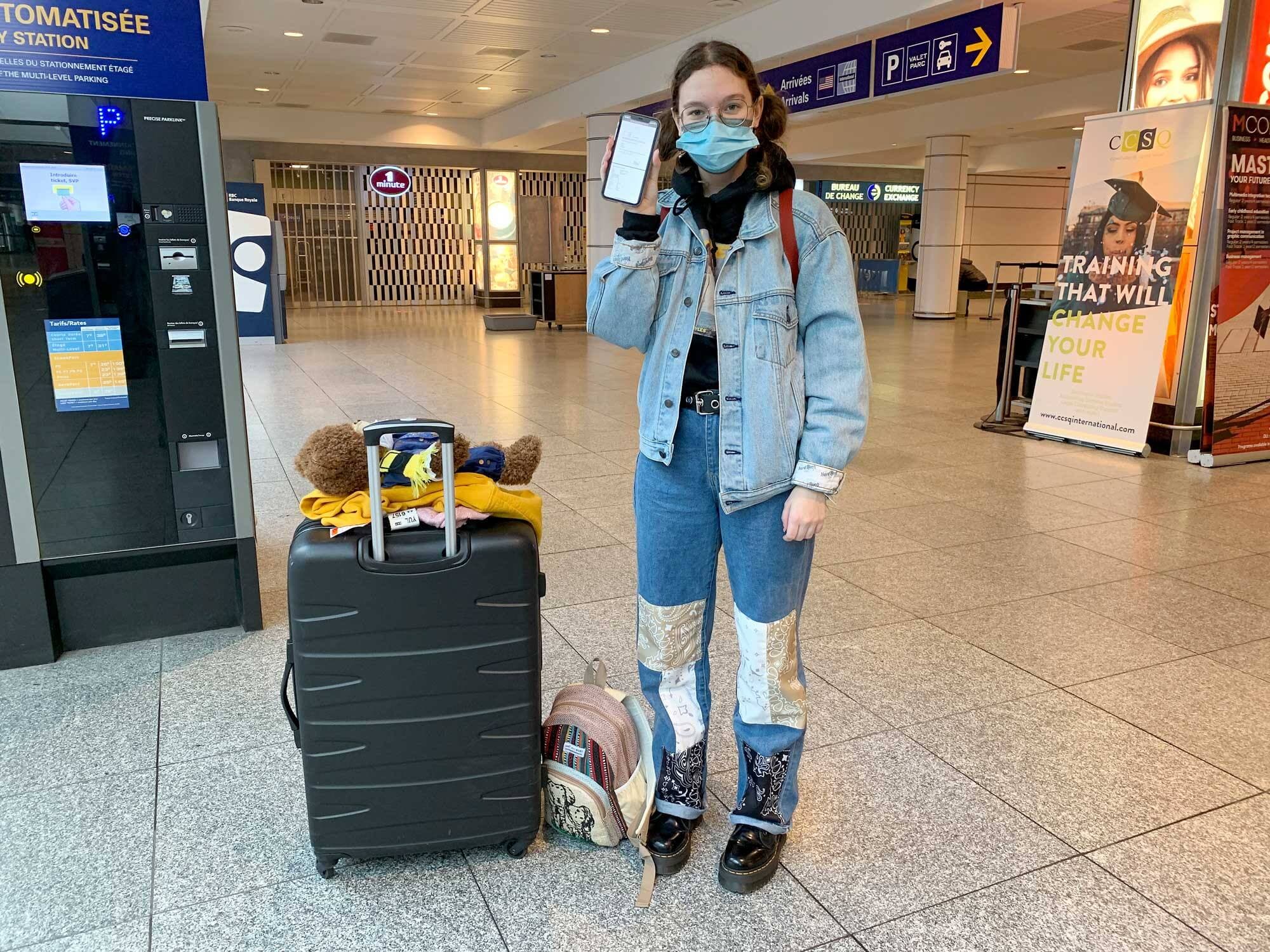 Laurie Cormier a dû présenter un test de dépistage négatif à la COVID-19 en revenant de Philadelphie, aux États-Unis. ERIKA AUBIN / LE JOURNAL DE MONTRÉAL