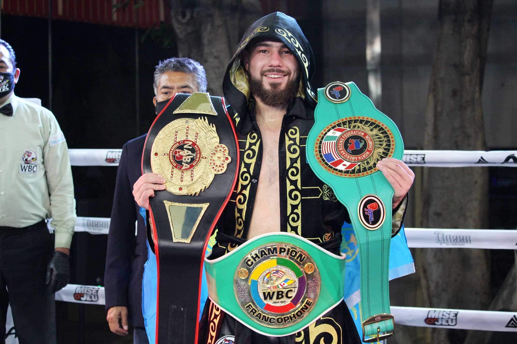 Sadriddin Akhmedov quitte Mexico avec les titres de la NABF, WBC francophone et WBA continental des Amériques.