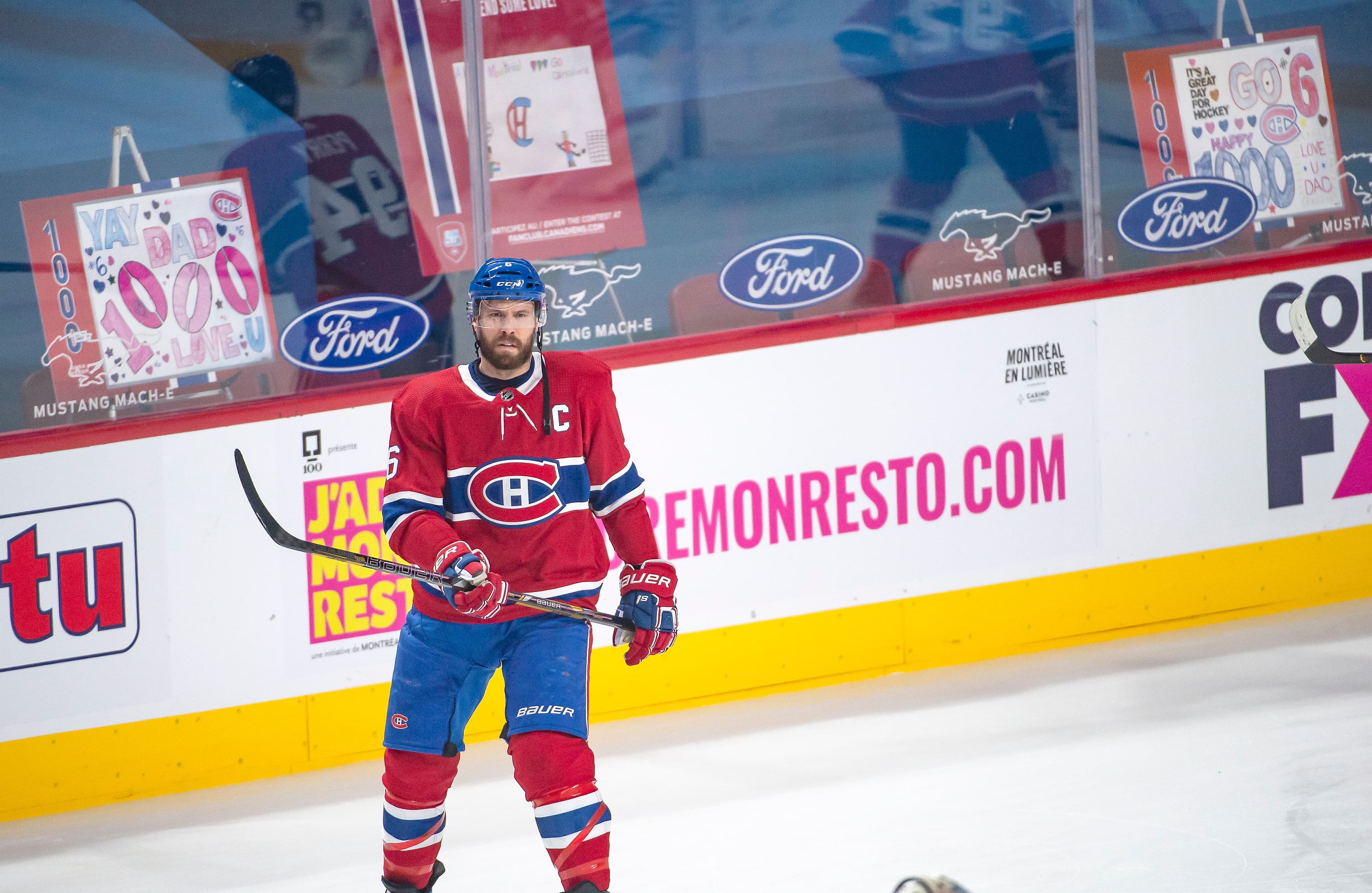 Shea Weber est l’un des 346 joueurs qui comptent au moins 1000 matchs dans la Ligue nationale.