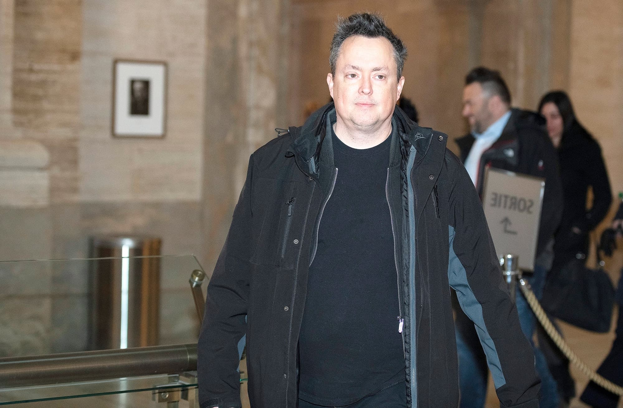 L’humoriste Mike Ward lors de son passage en Cour d’appel du Québec.