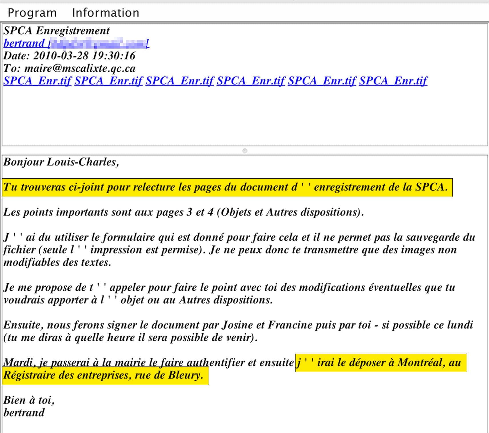 Capture écran