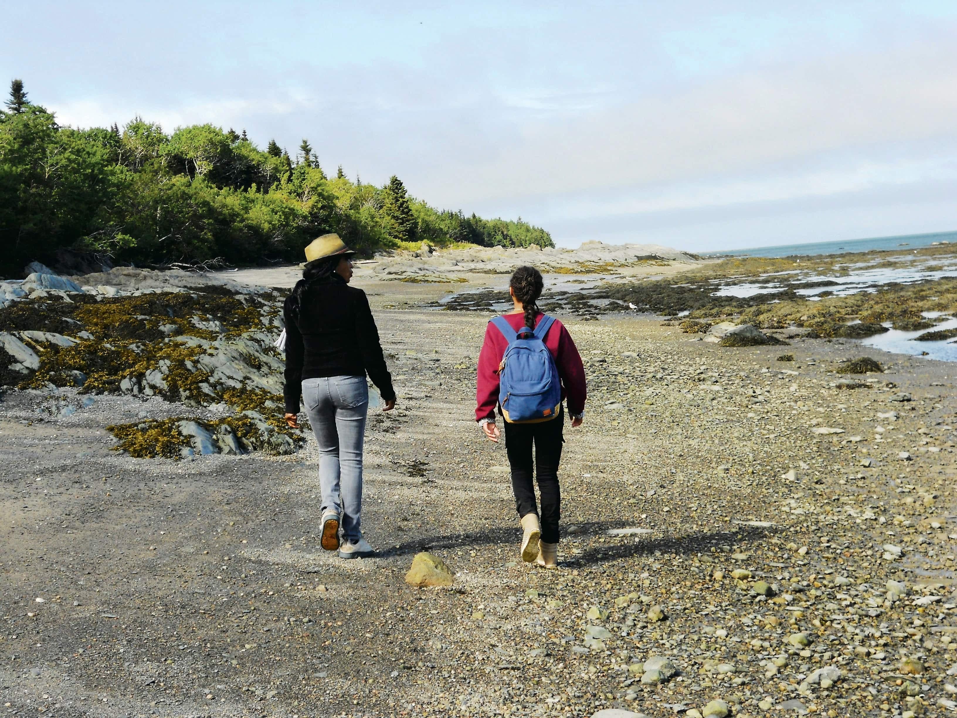 La découverte de l’île aux Lièvres se fait à pied seulement.