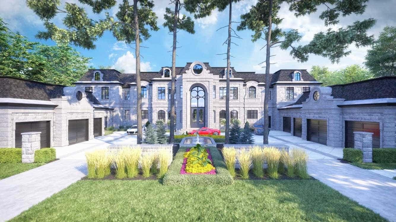 Sur cette image tirée du site de Royal LePage, on voit à quoi le manoir aurait ressemblé une fois achevé.