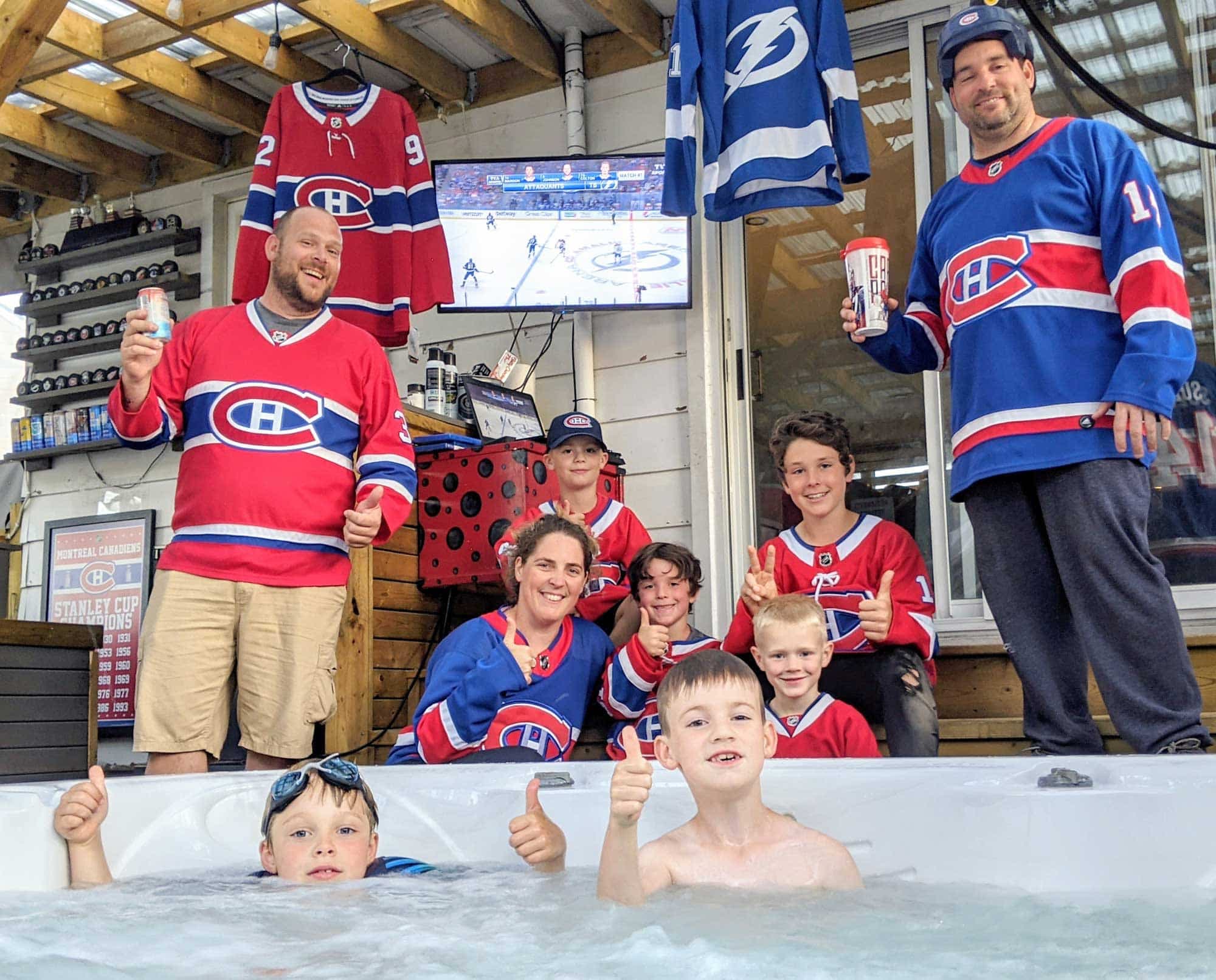 Chez les Boivin-Moreau, de Québec, c’était la totale pour visionner le match.