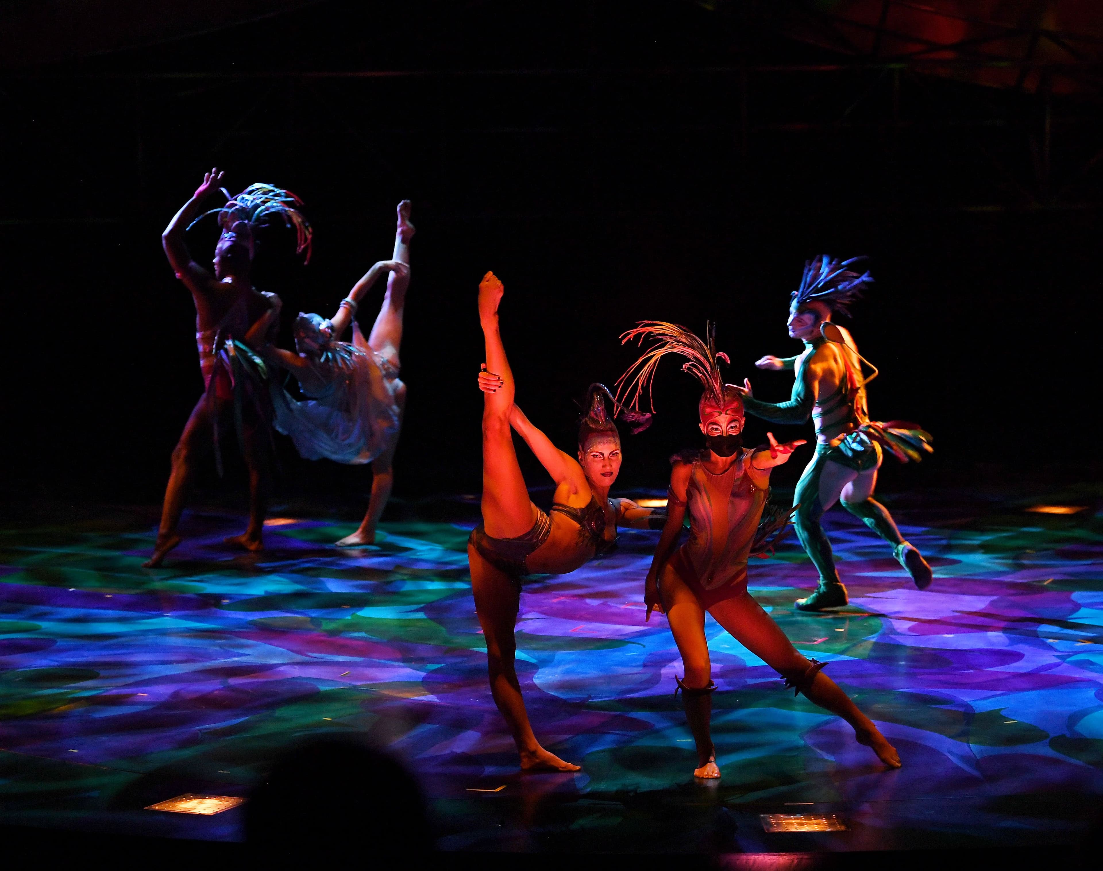 Séquence du spectacle Mystère, qui a repris le 28 juin à Las Vegas.