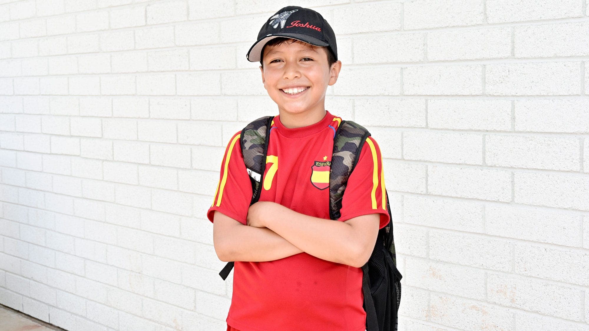 Fan de soccer, Joshua Arevalo, 8 ans, a hâte d’affronter des jeunes d’autres classes sur le terrain.