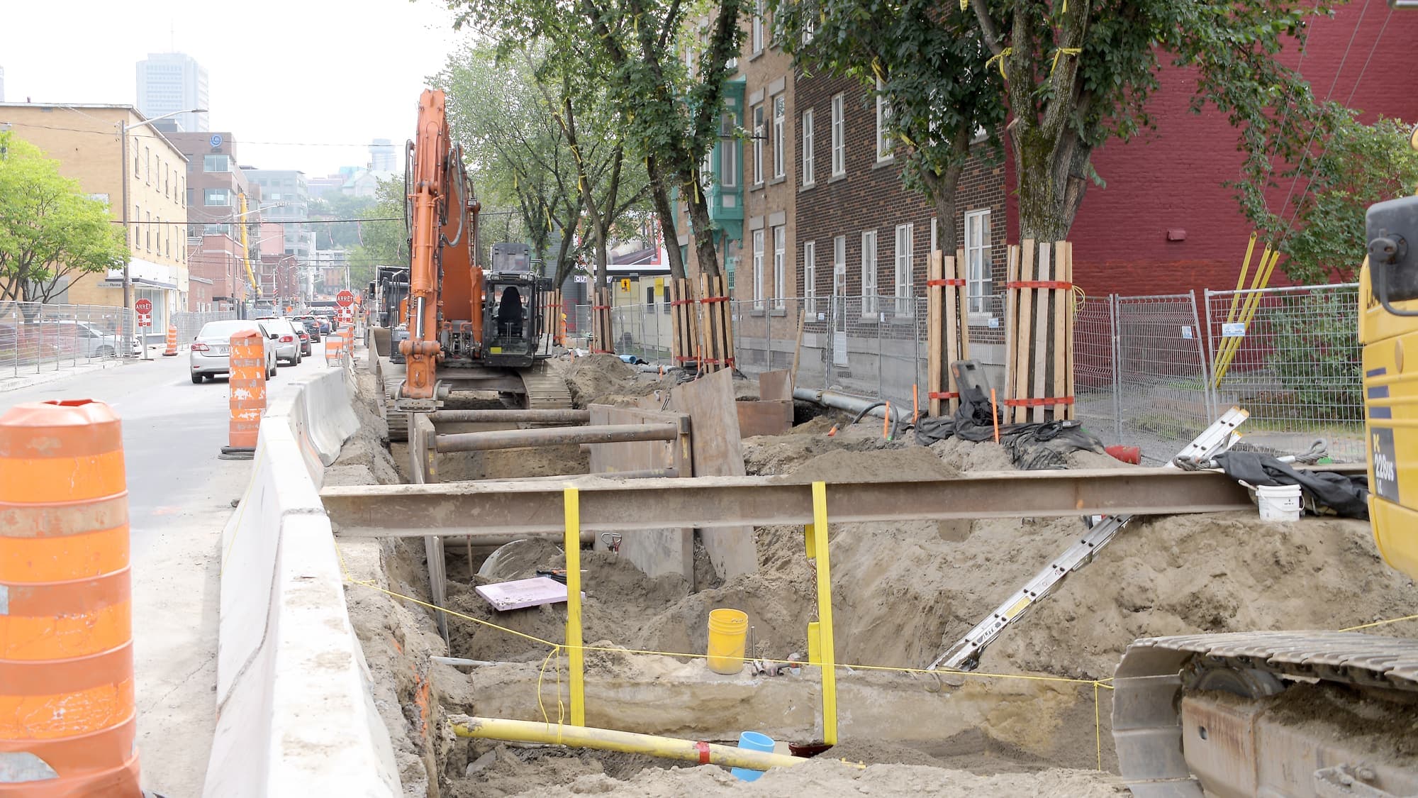 Le chantier vise à préparer le quartier en vue de l’implantation du tramway.