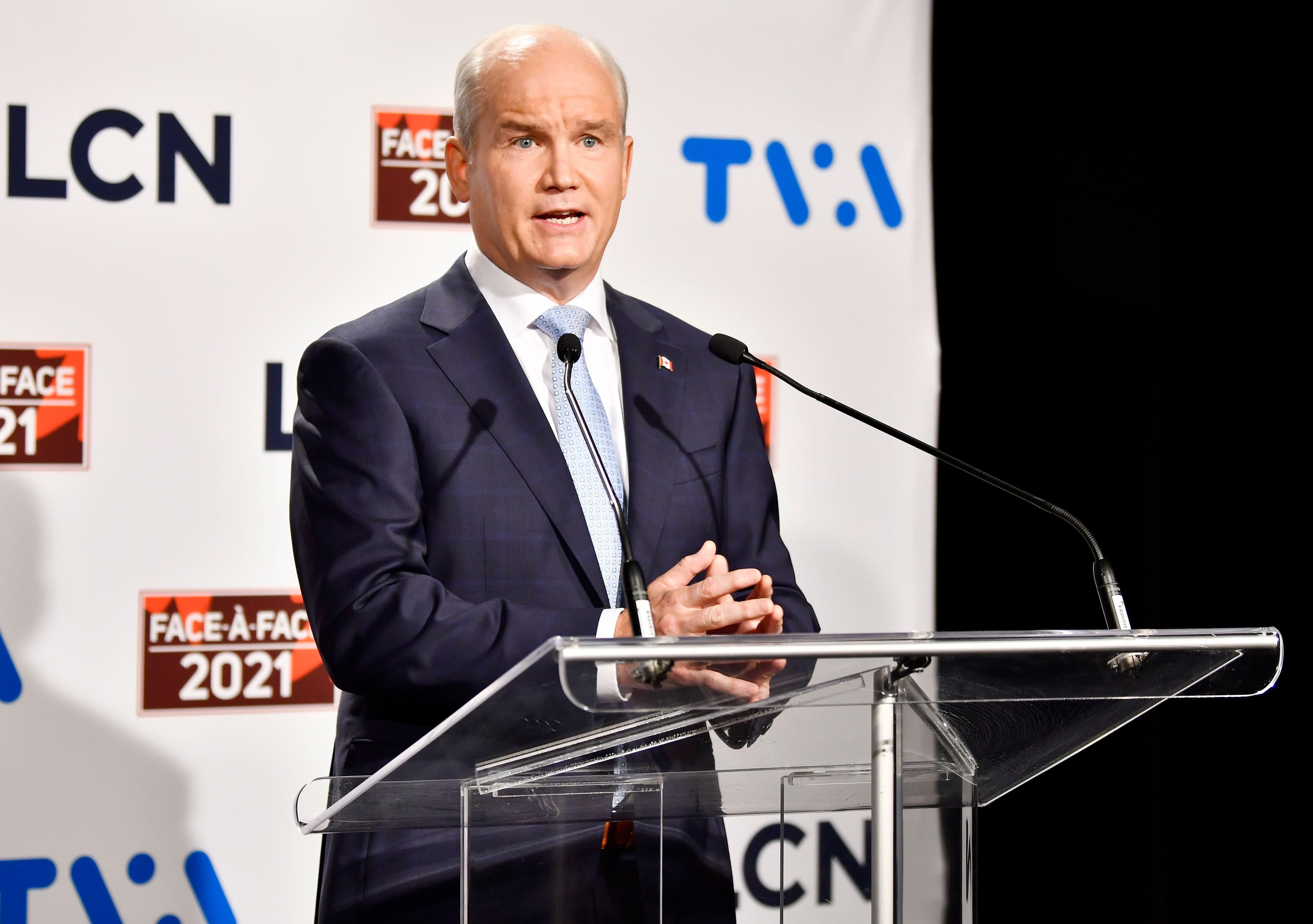 Le chef du Parti conservateur Erin O’Toole était du premier débat des chefs en français, jeudi soir, à l’antenne de TVA.