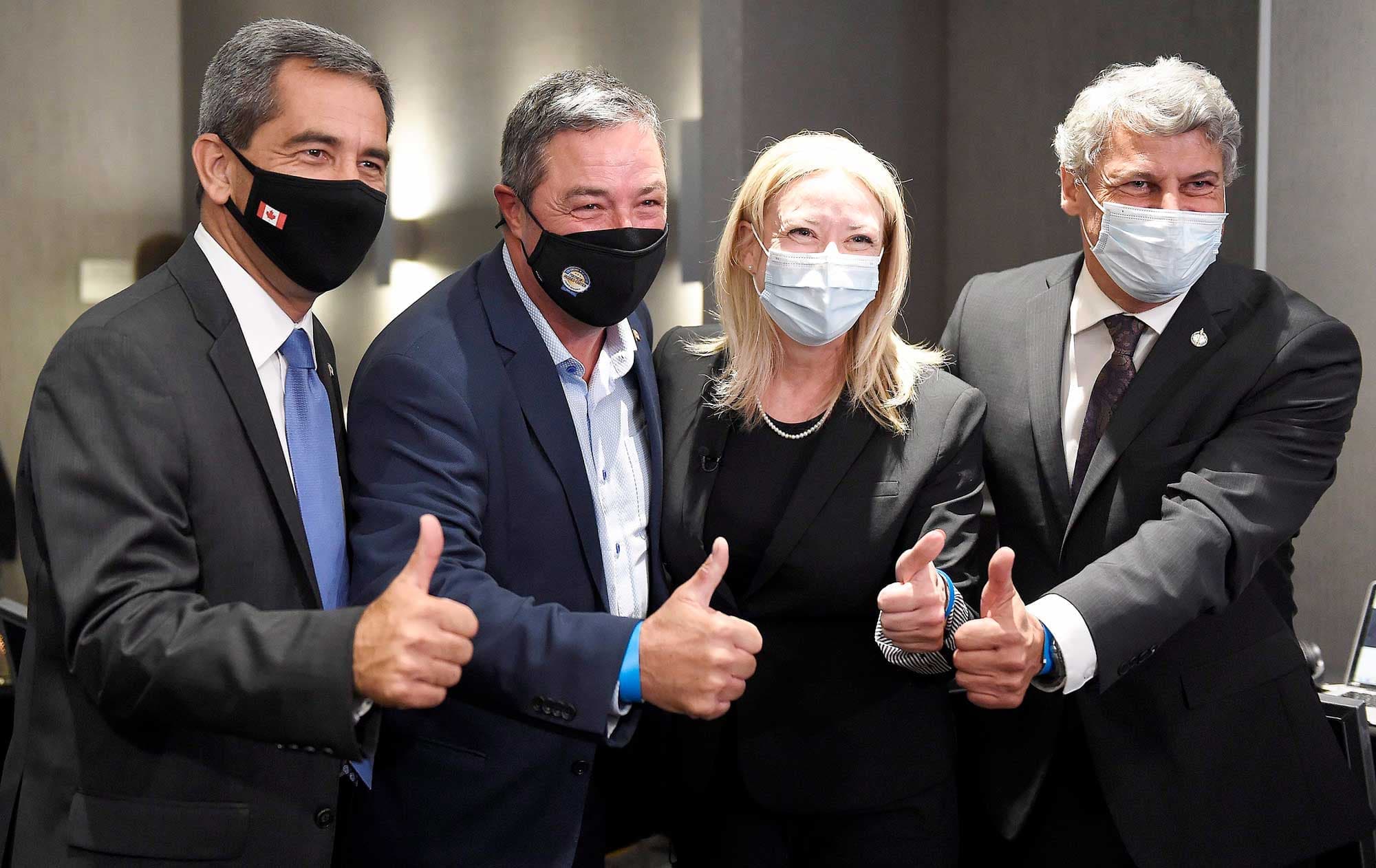 Pierre Paul-Hus, Joël Godin, Dominique Vien et Gérard Deltell (photo) ont tous été élus dans la région de Québec pour le Parti conservateur.