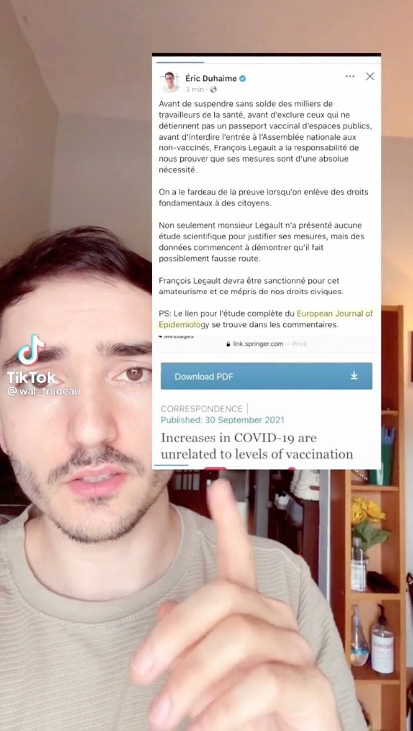 Capture d'écran tirée de Tik Tok