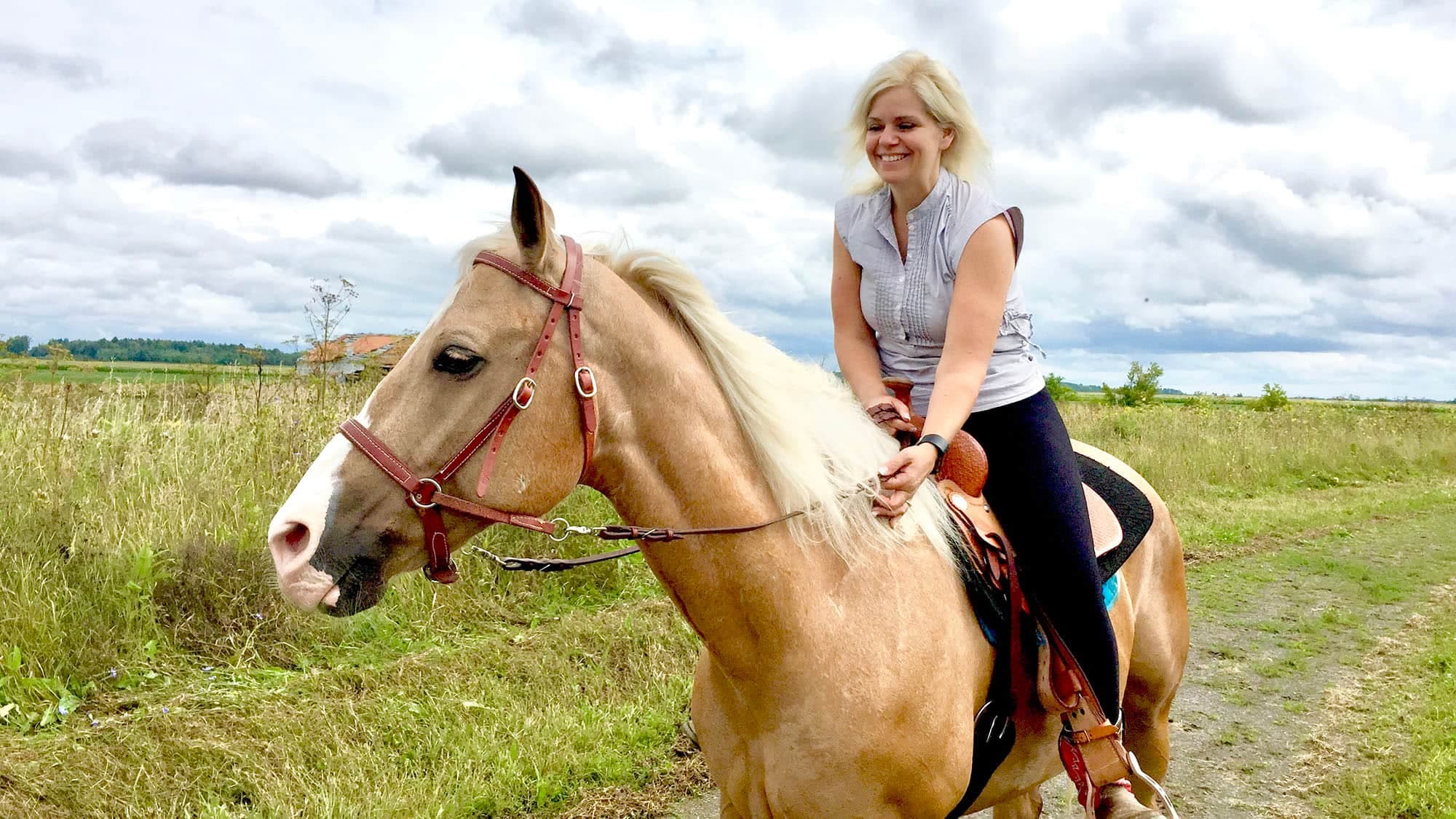 Mélany et son cheval, Casanova.