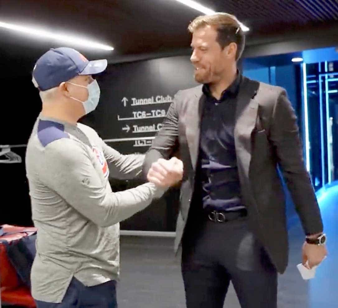 Dominique Ducharme et Shea Weber ont renoué, mardi, à Seattle.