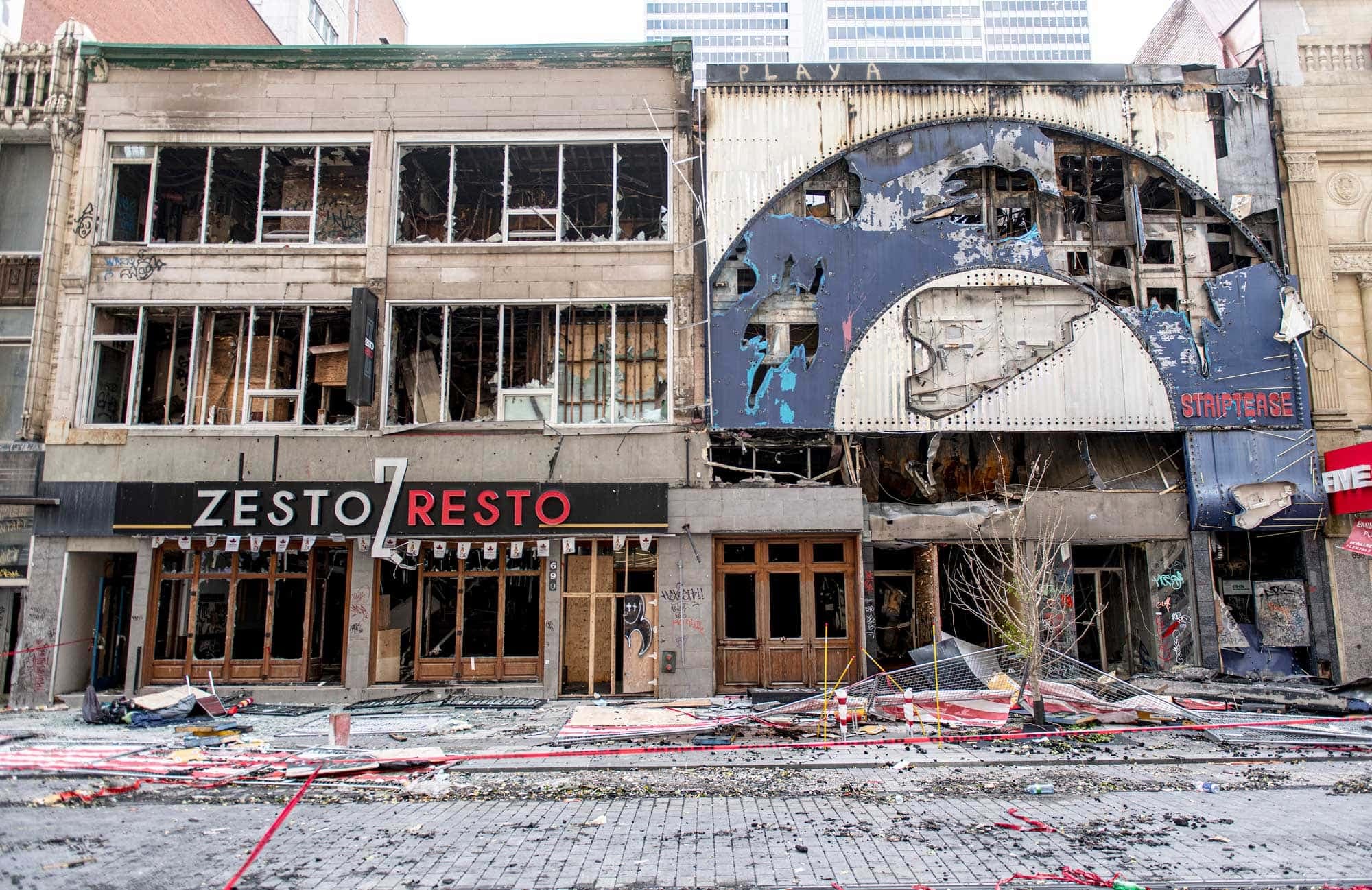 Un incendie possiblement criminel a ravagé le bâtiment à l’abandon depuis 2016.