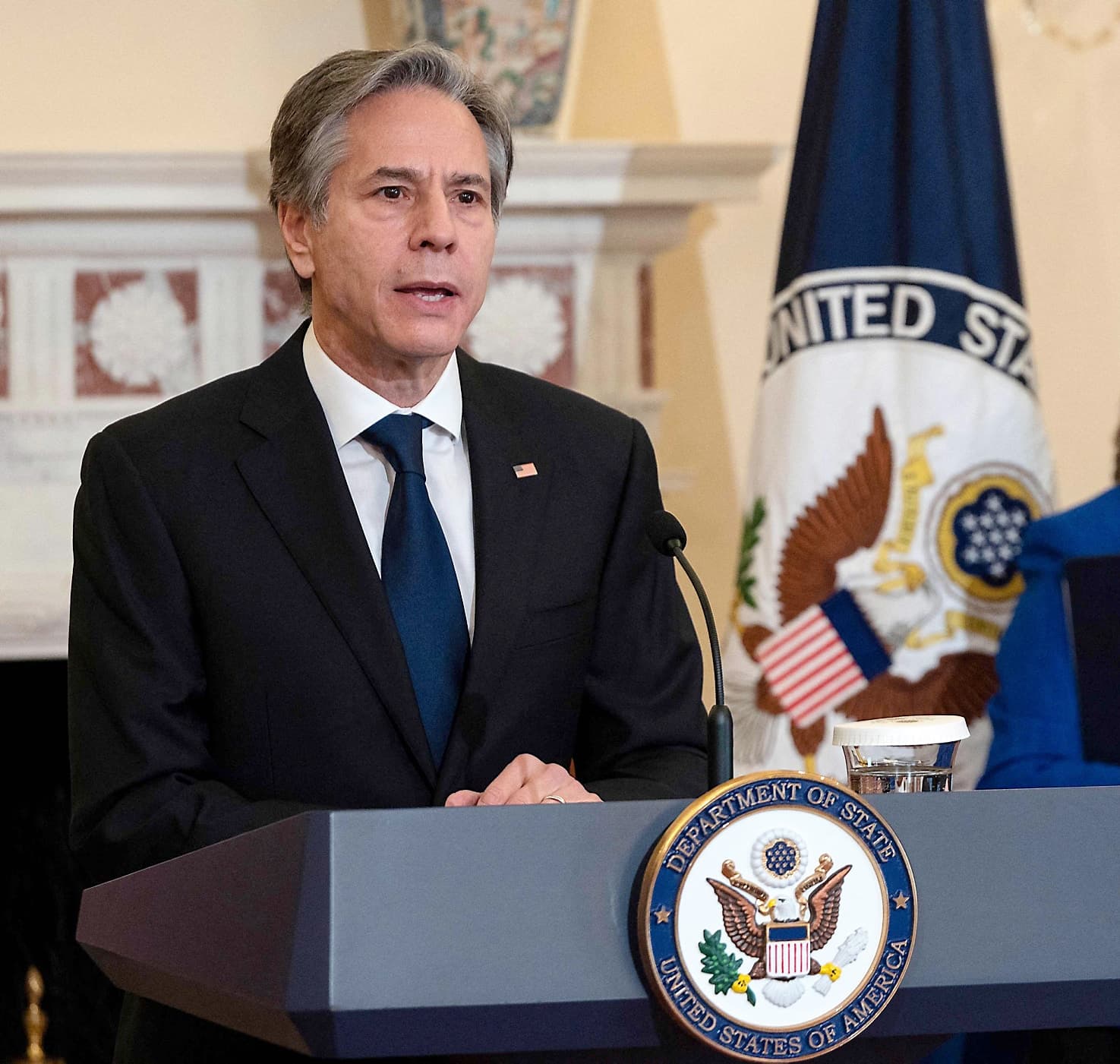 Le secrétaire d’État américain Antony Blinken a prononcé une allocution sur le syndrome de La Havane, vendredi, à Washington.
