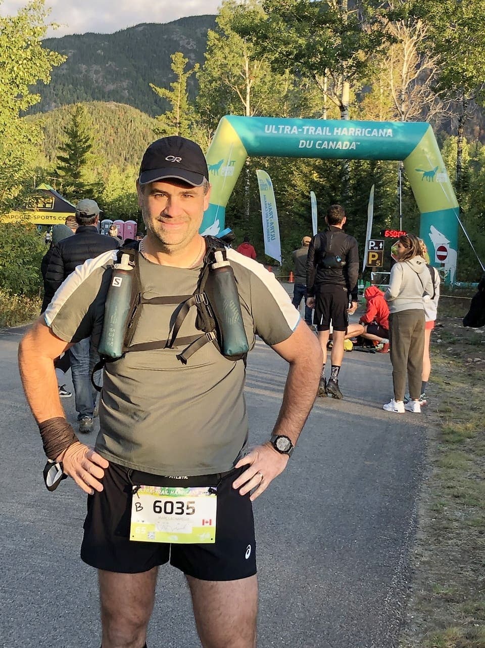 À la course Harricana ultra-marathon 65 km, cette année.
