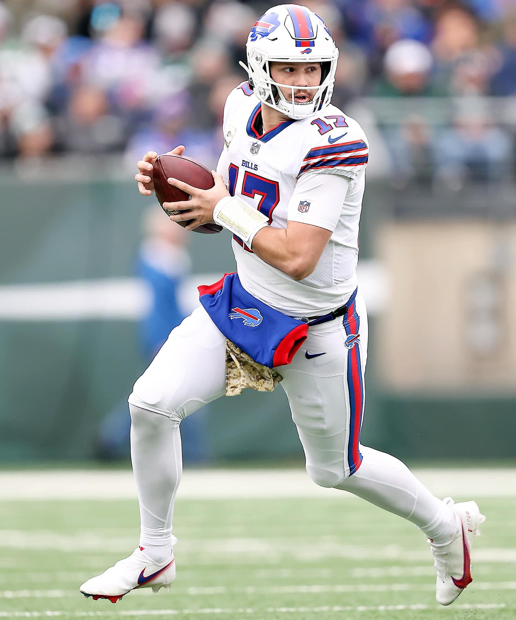 Le quart-arrière des Bills de Buffalo Josh Allen lors du match des siens d’hier.