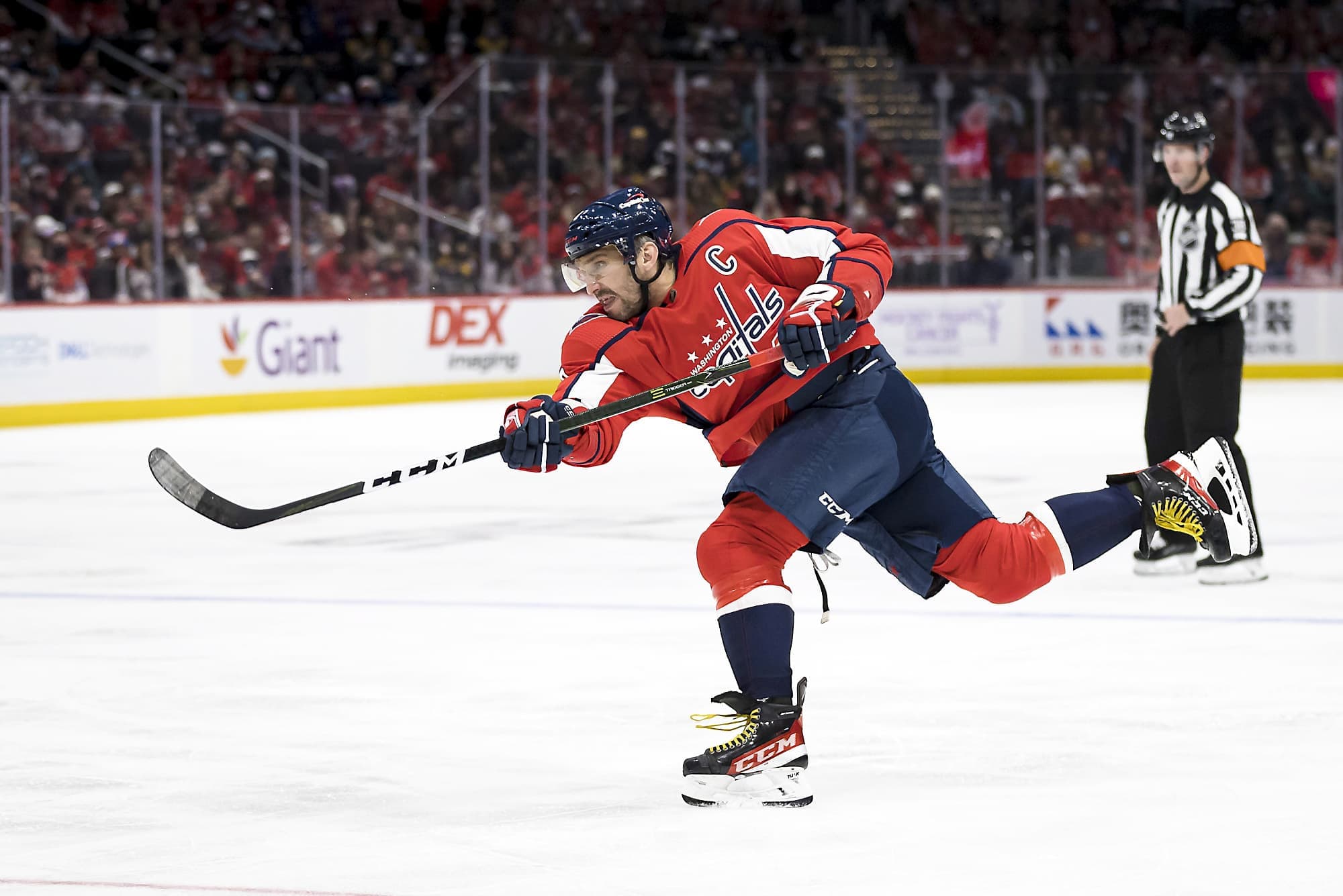 Le tir sur réception d’Alex Ovechkin
est une de ses armes de prédilection.