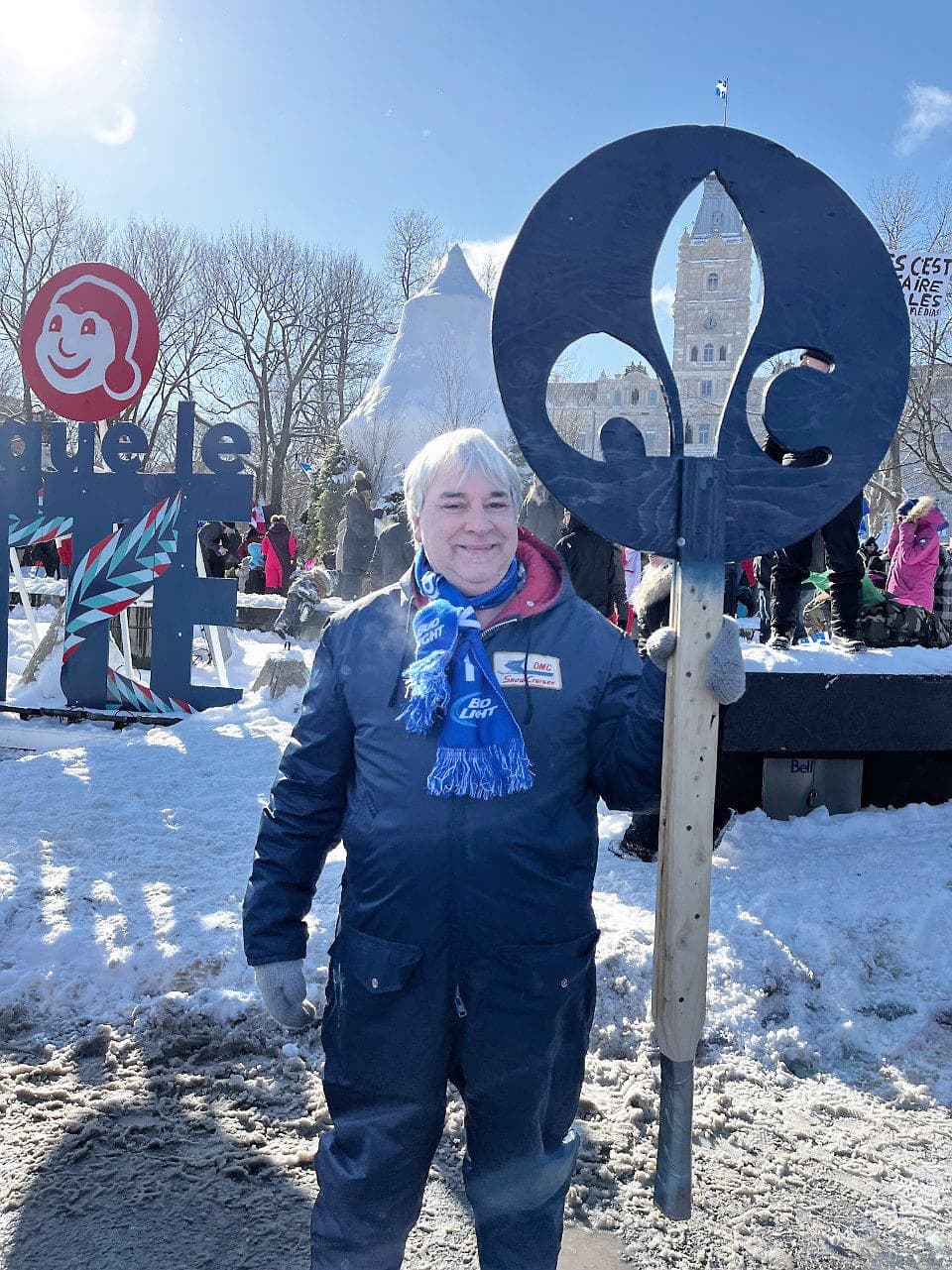 Claude Pommerleau, un militant conservateur de la Beauce, était de la manifestation.
