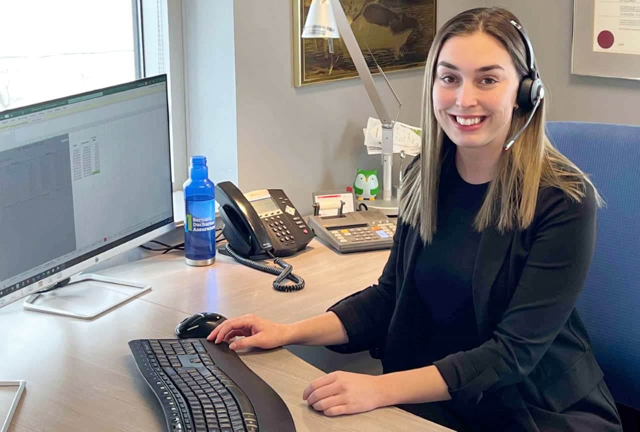 Sandy Laliberté, 23 ans, a fait le saut dans le monde de l’assurance.