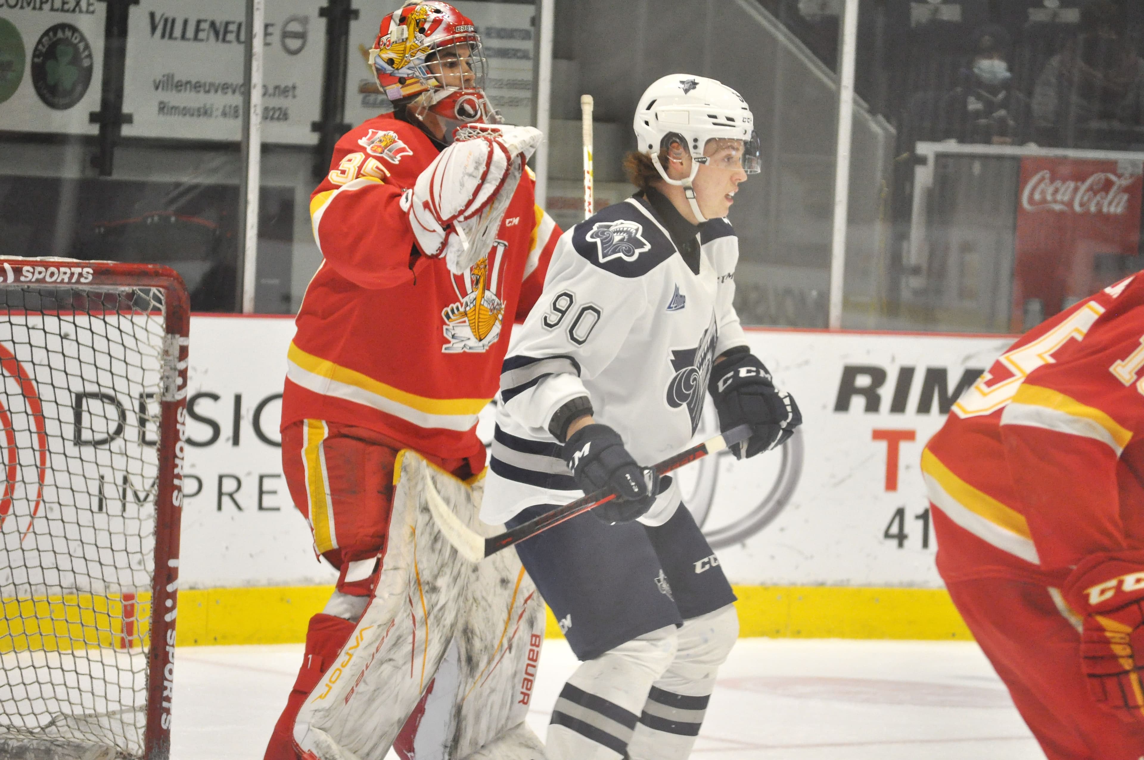 L’attaquant de l’Océanic de Rimouski William Dumoulin a obtenu quelques bonnes chances de marquer en première période.