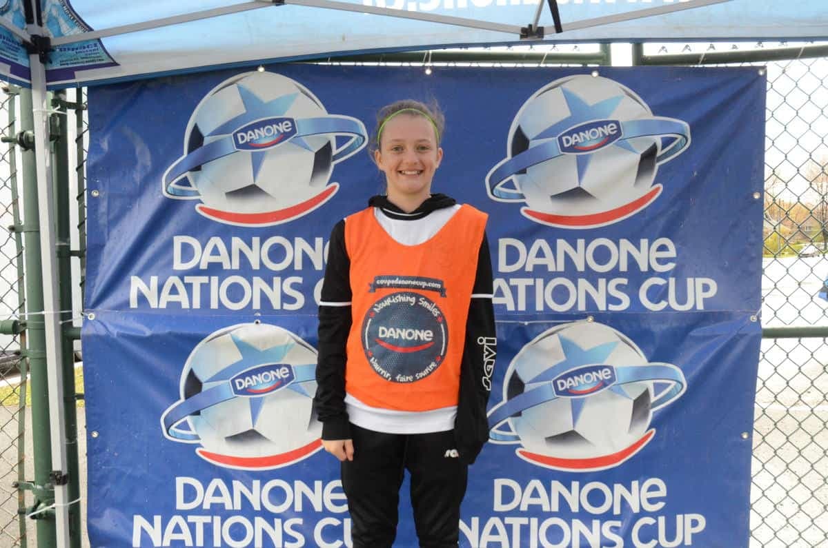 Jade Bordeleau fait partie des Québécoises ayant participé à la finale nationale de la Coupe Danone des Nations, ce jeudi 6 juillet 2017, à Boucherville. PHOTO COURTOISIE