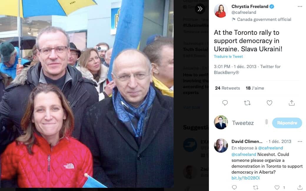 La vice-première ministre lors d’une manifestation pour la démocratie en Ukraine en 2013.