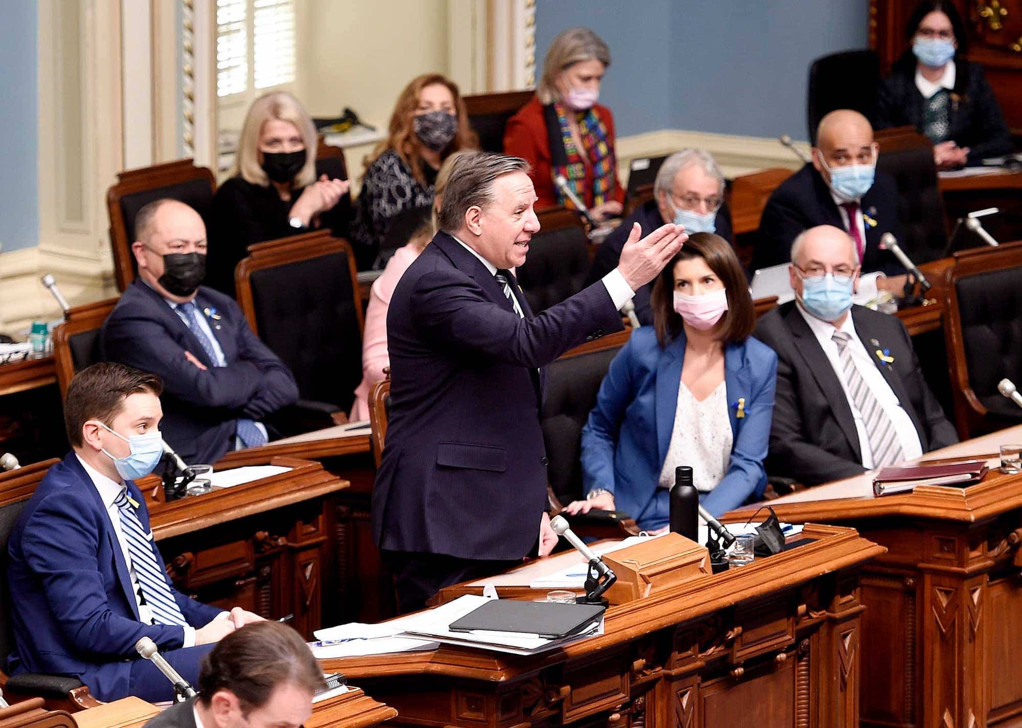 Le retour des 125 députés au parlement a été mouvementé, mardi. En photo, le premier ministre François Legault.