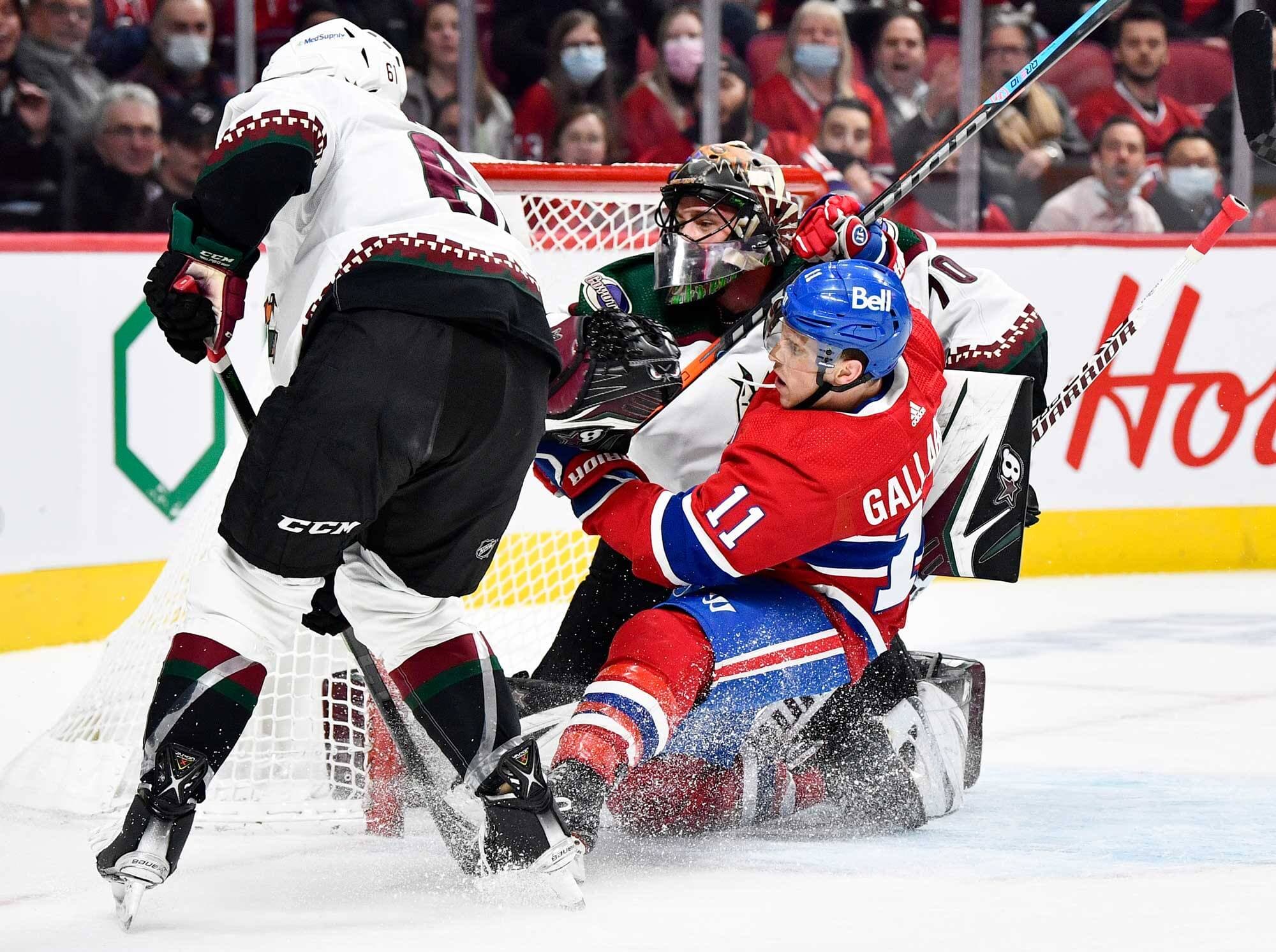 Brendan Gallagher préconise toujours le même style de jeu, lui qui est entré en contact avec Karel Vejmelka, le gardien des Coyotes de l’Arizona, mardi, au Centre Bell.