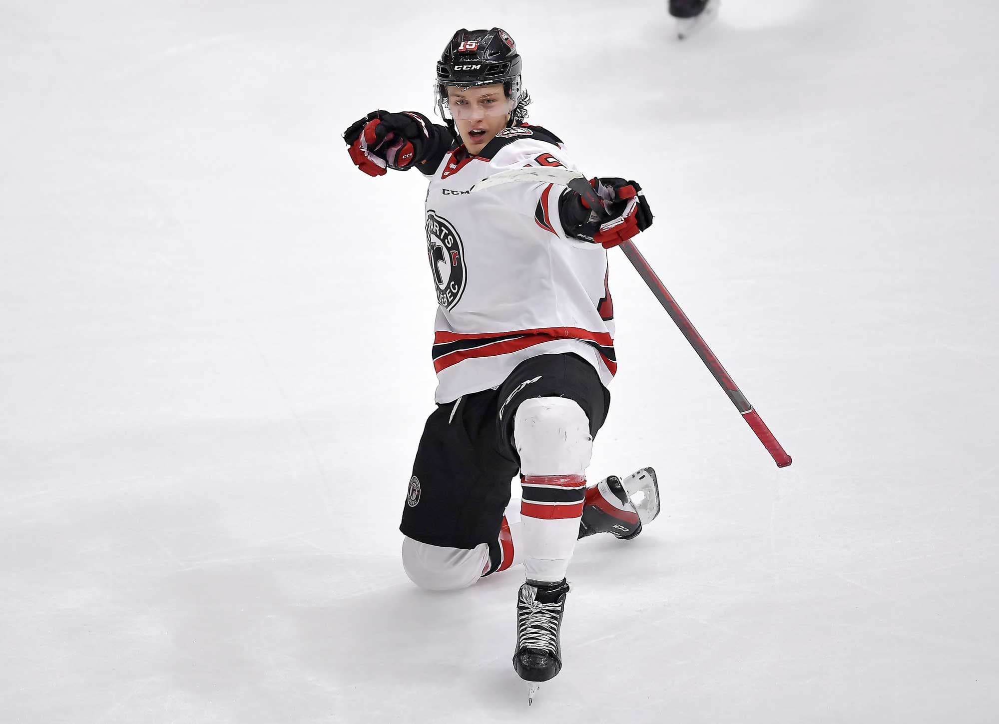 L’attaquant des Remparts Zachary Bolduc compte 44 buts au compteur cette saison, dont 29 au cours de ses 27 derniers matchs.