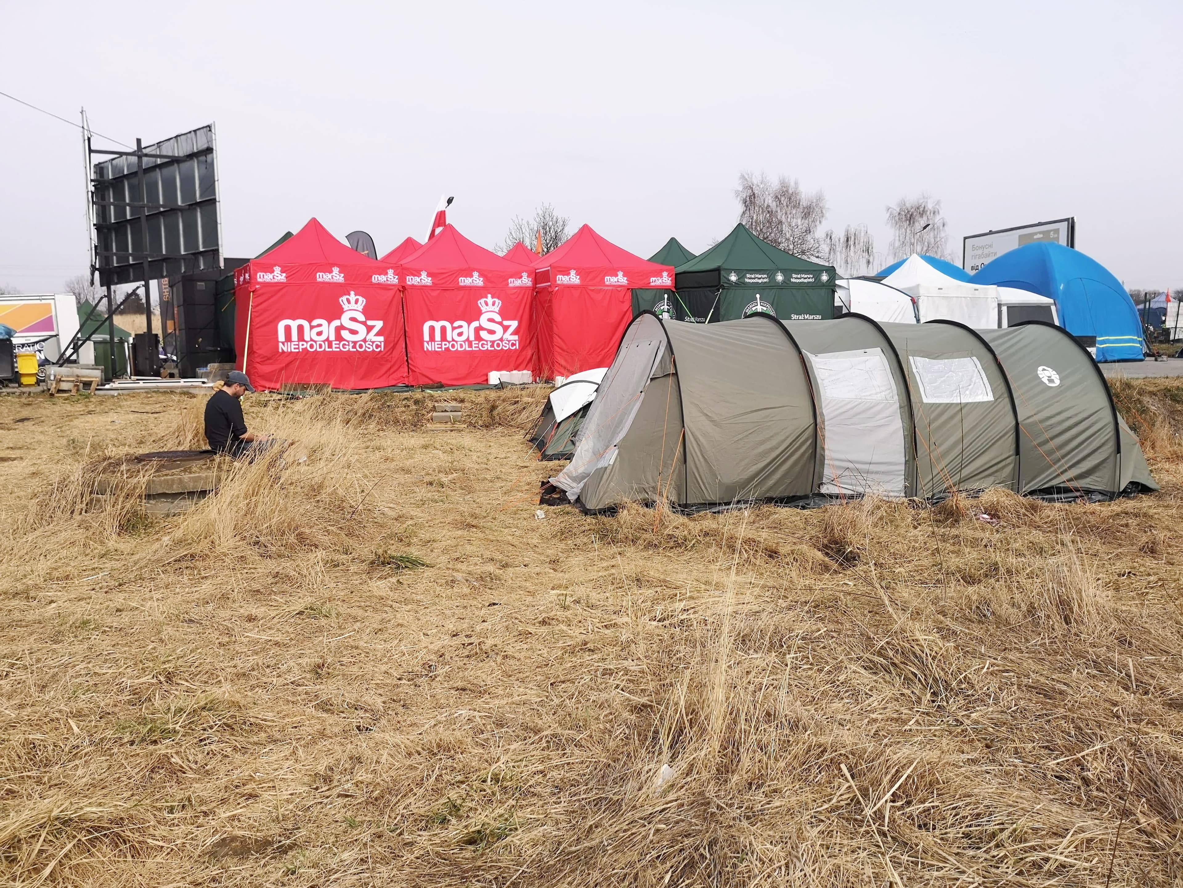 La tente dans laquelle ils se sont installés.