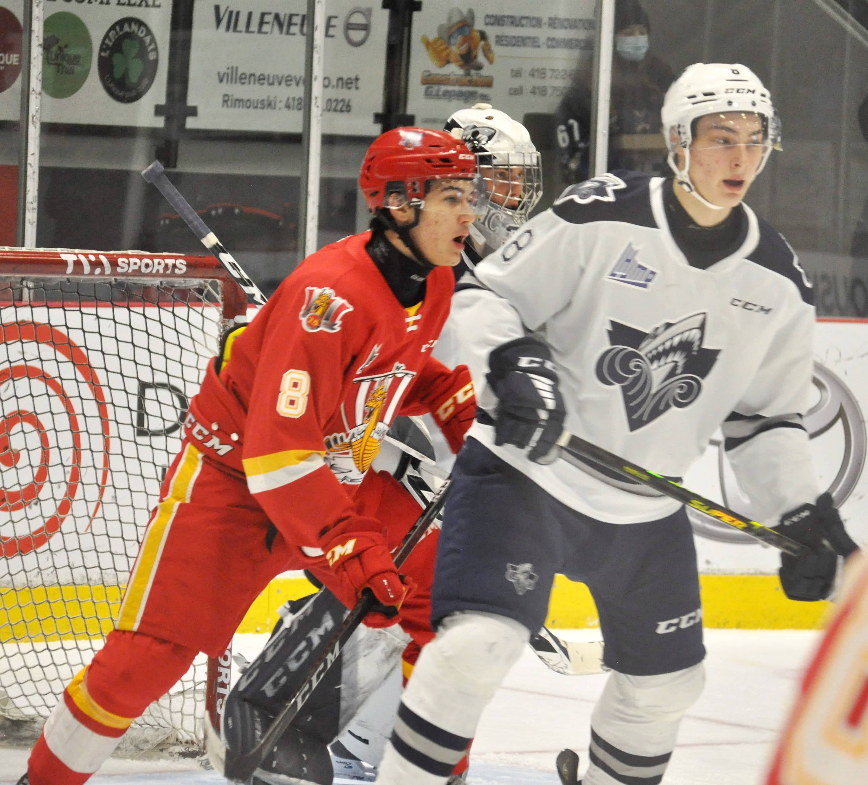 Mathis Aguilar a obtenu trois mentions d’aide dimanche face au Drakkar, lui qui avait été blanchi de la feuille de pointage à ses 45 premiers matchs de la LHJMQ.