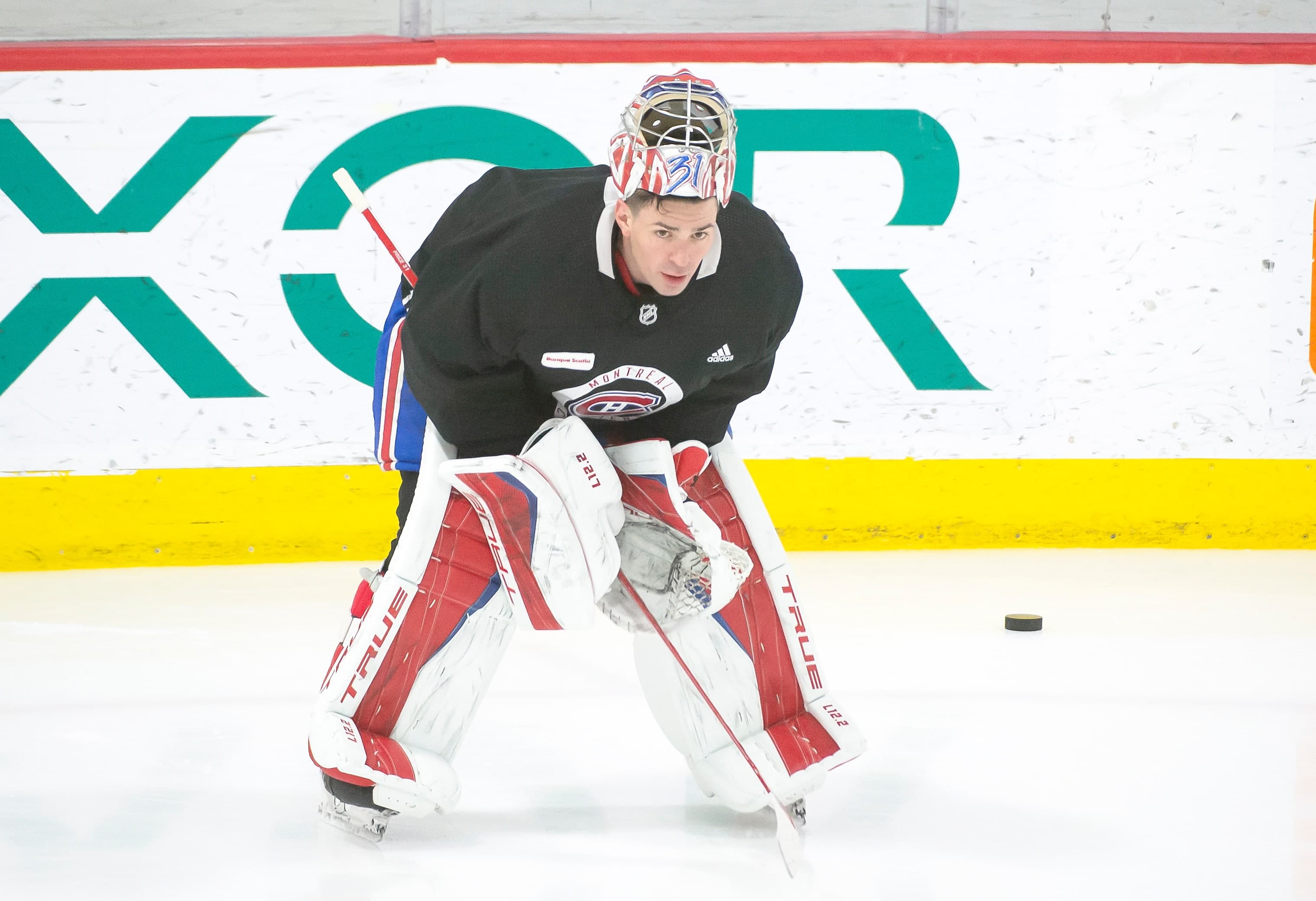 Carey Price s’est encore entraîné avec ses coéquipiers, hier, à Brossard.