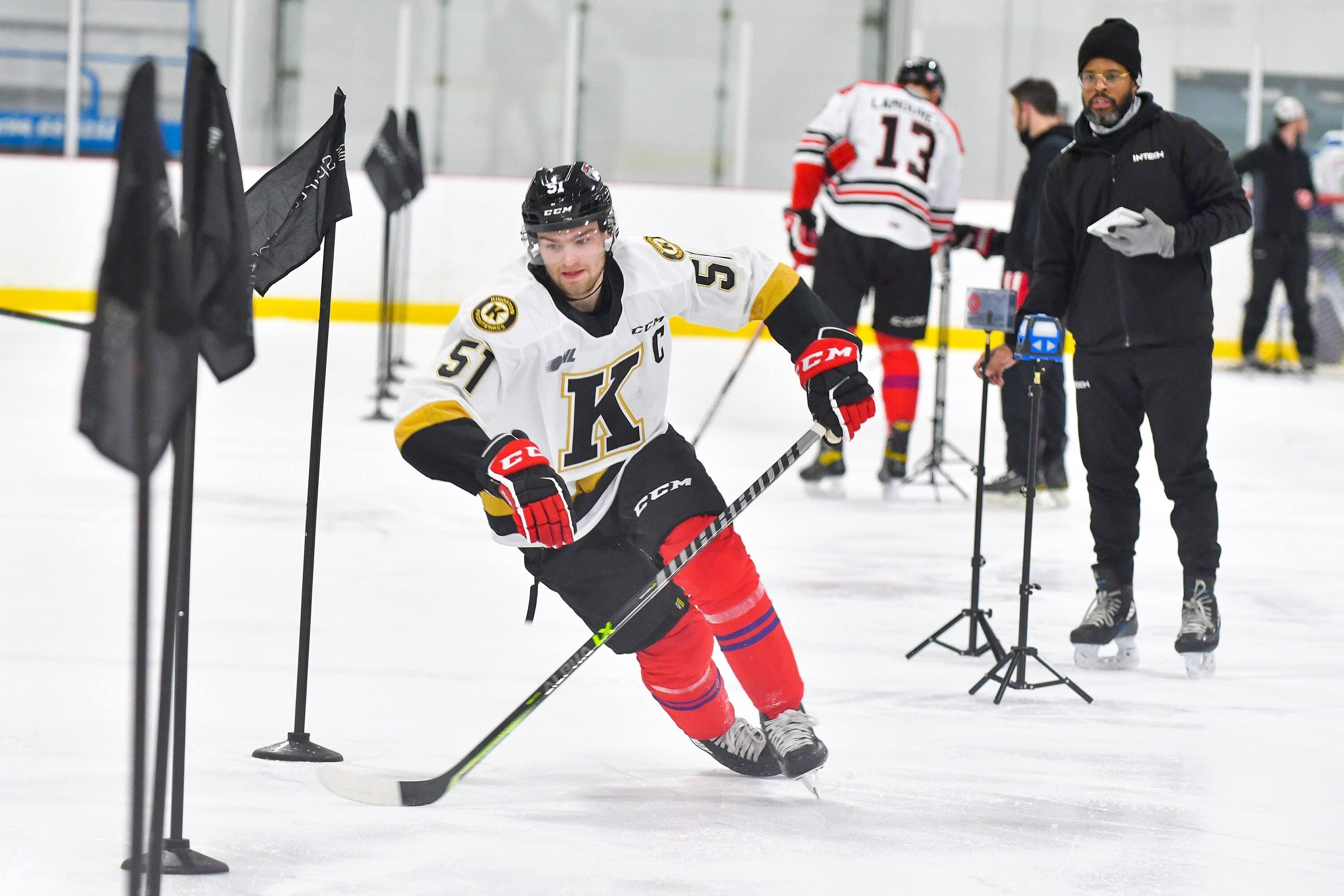 Shane Wright lors d’un entraînement des meilleurs espoirs à Kitchener, en mars dernier.