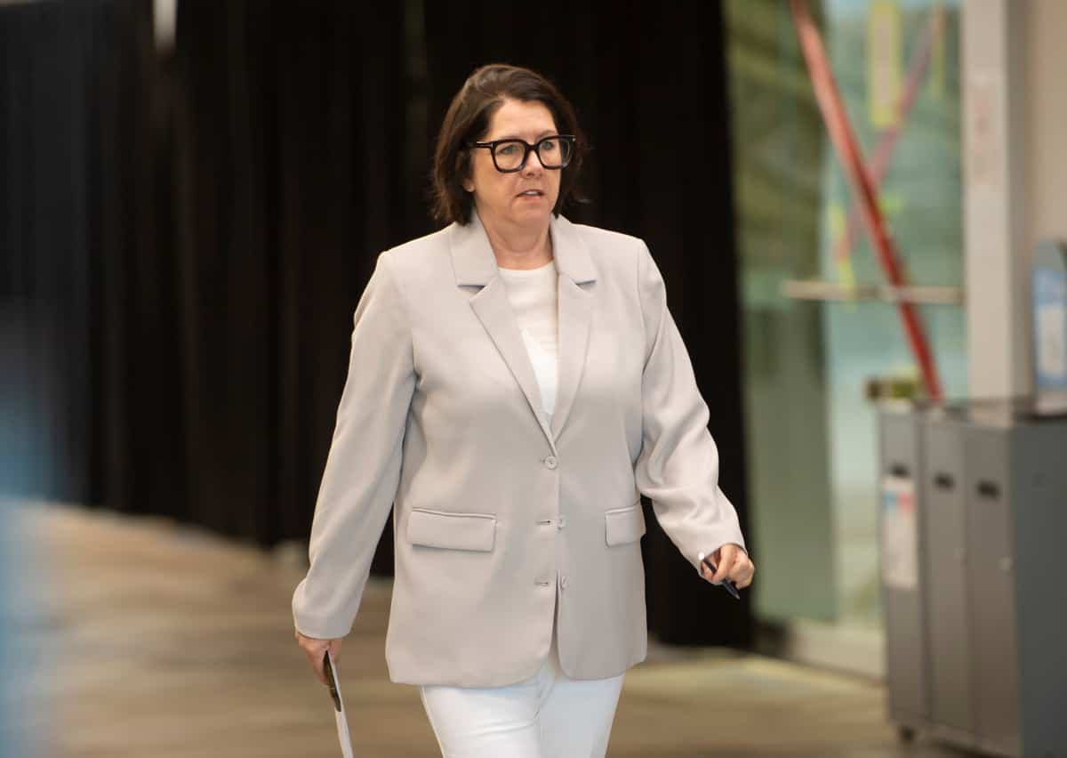 La directrice générale Danièle Sauvageau lors du bilan de fin de saison de la Victoire de Montréal, le 20 mai, à l’Auditorium de Verdun.