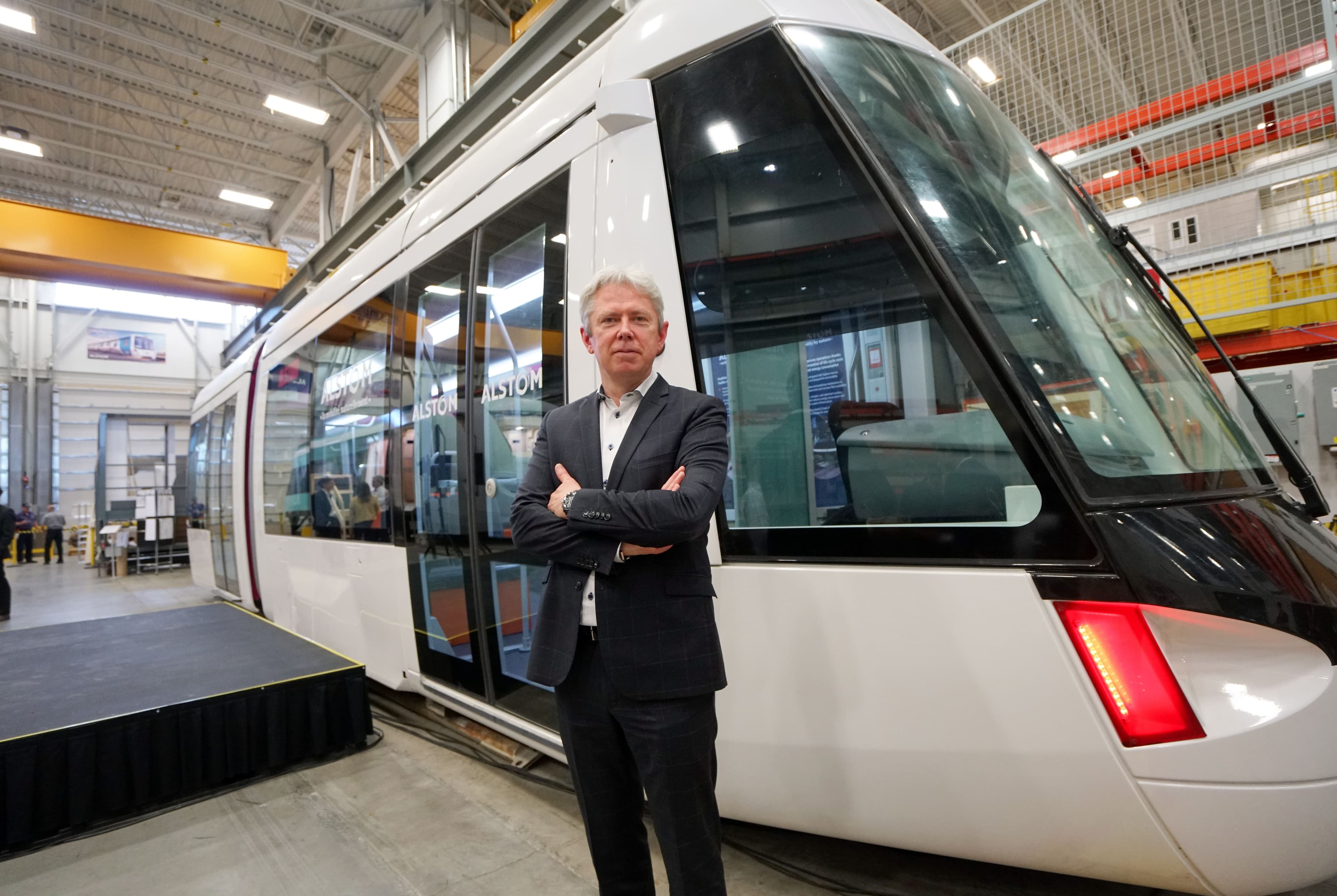 Michael Keroullé, le grand patron d’Alstom pour les Amériques, hier, lors du point de presse tenu à Saint-Bruno-de-Montarville, au centre de prototypage de la multinationale européenne.