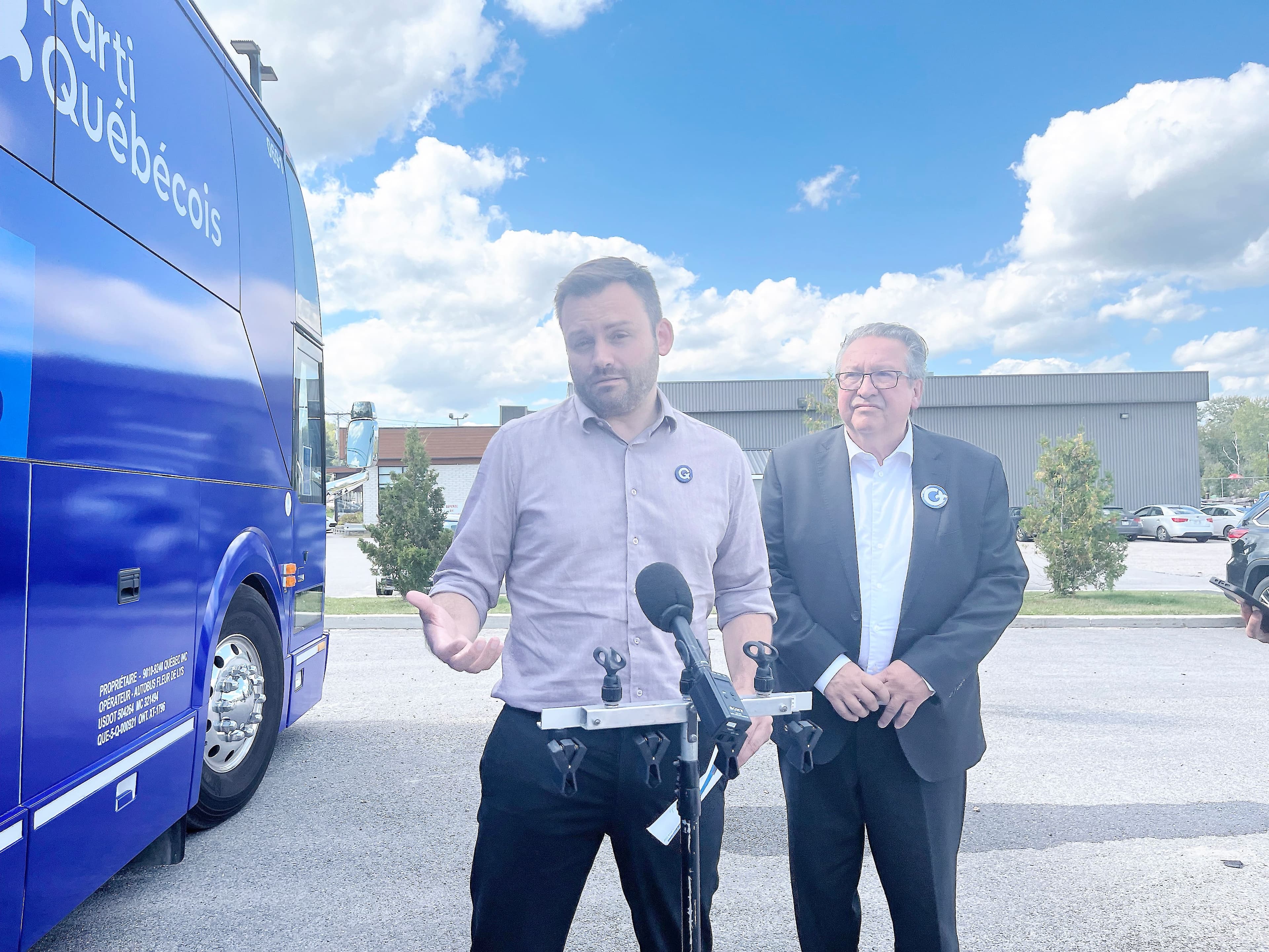 Paul St-Pierre Plamondon du PQ à Mont-Laurier, le 10 septembre.