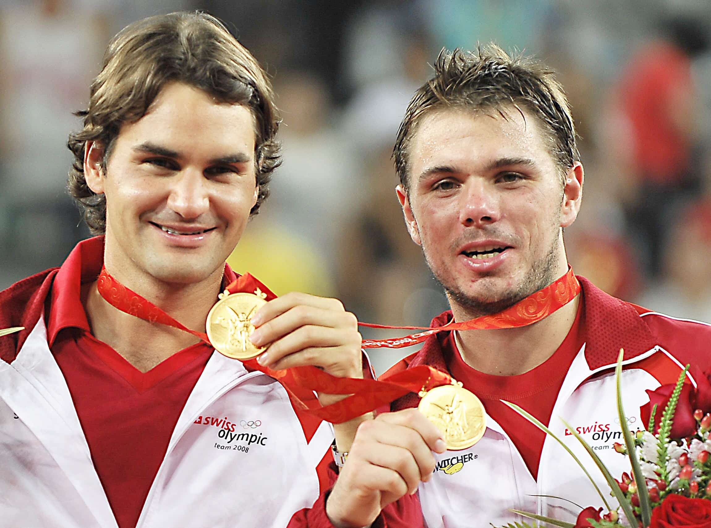Aux Jeux de Pékin, en août 2008, Roger Federer et son compatriote Stan Wawrinka mettent la main sur la médaille d’or du double masculin aux dépens des Suédois Simon Aspelin et Thomas Johansson. Federer ne remportera jamais l’or olympique en simple, l’un des rares titres manquant à son prestigieux palmarès.